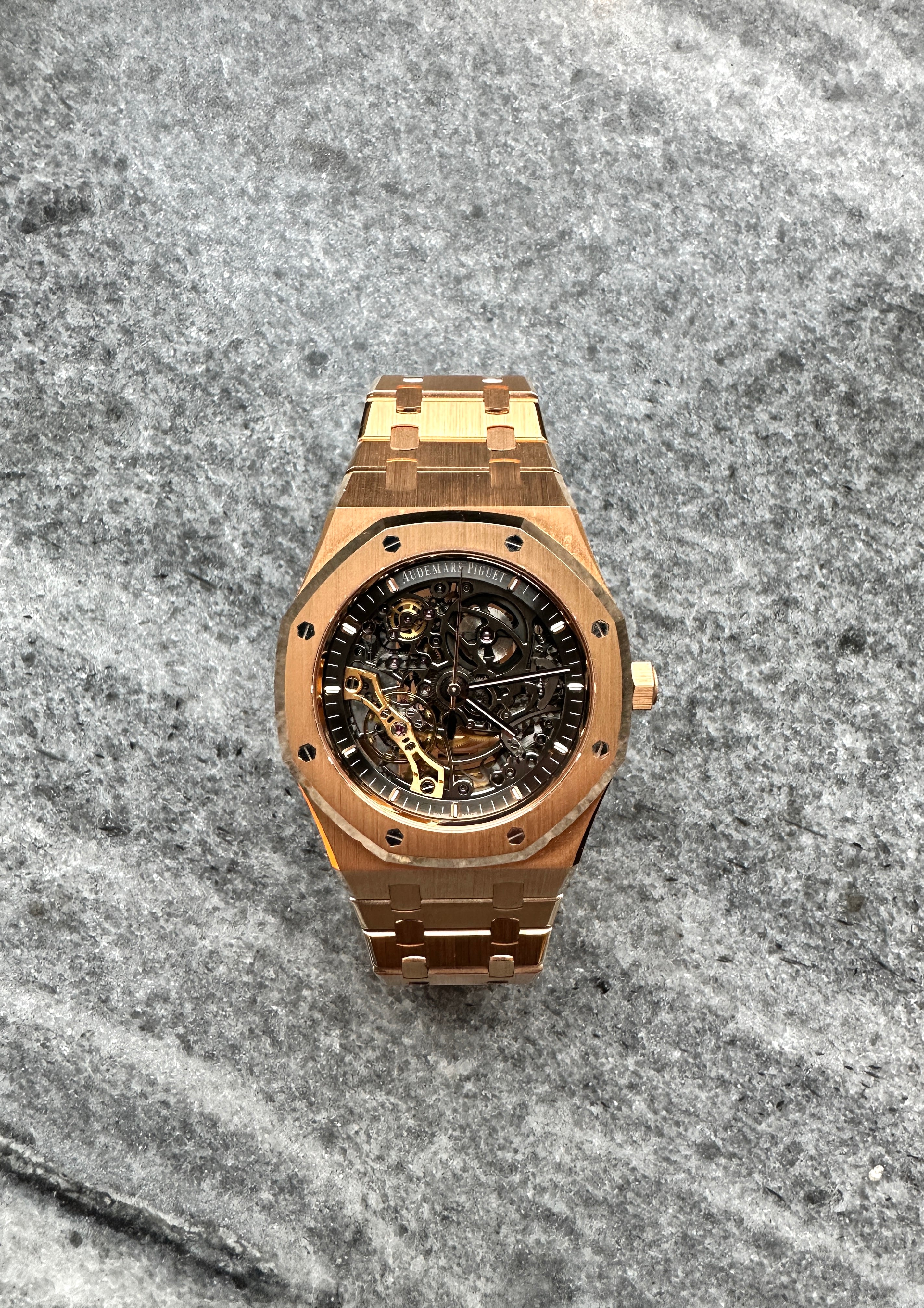 Royal Oak Double Balance Wheel Openworked Skeleton Roségold (Full Set) -2020-