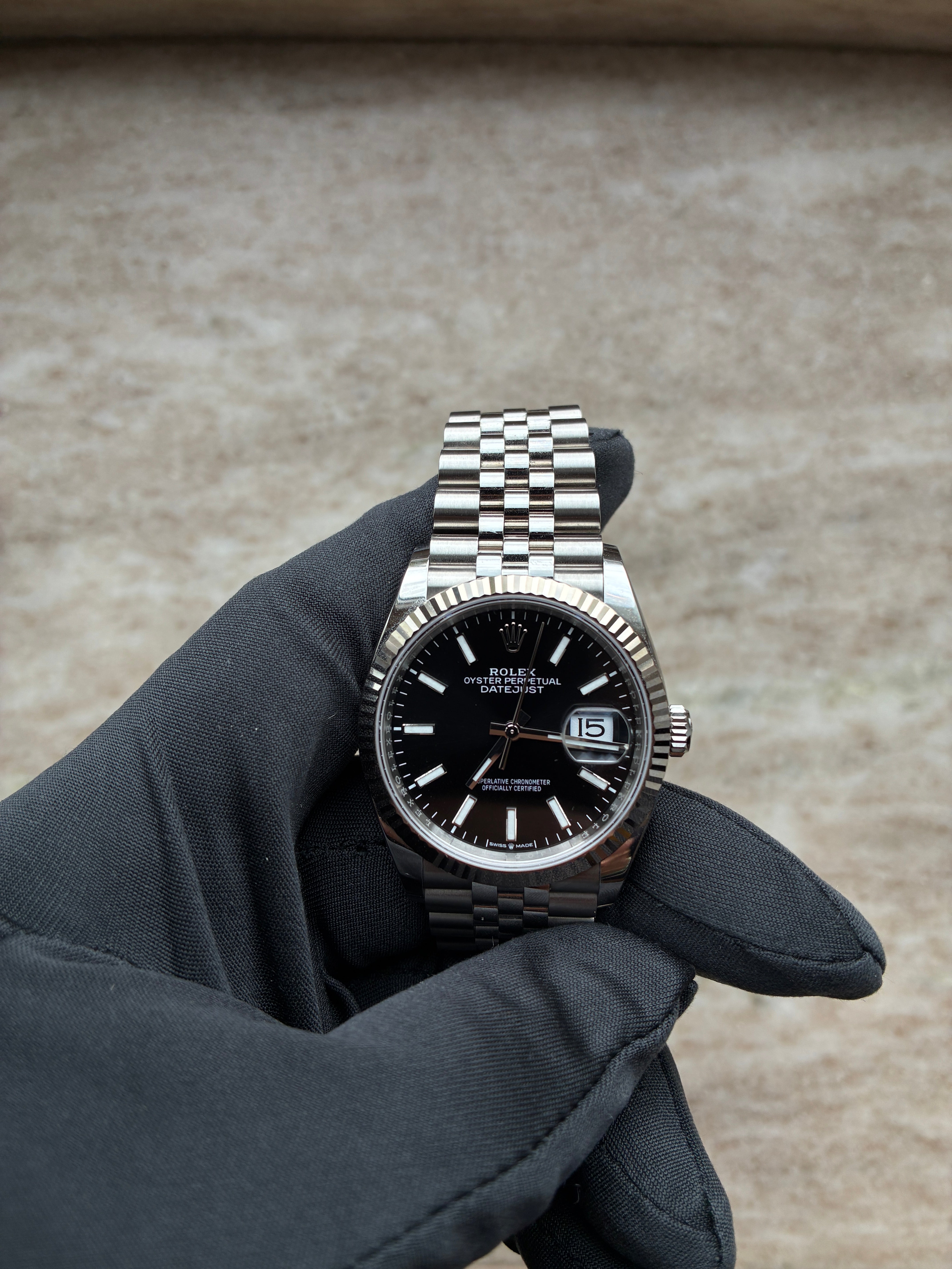 Datejust / Jubilee / Black Dial / Full-Set / 2024