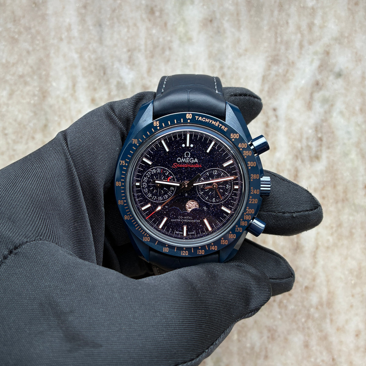 Speedmaster / Blue Side of the Moon / Blue Ceramic / Aventurin / Like New / Full-Set / 2026