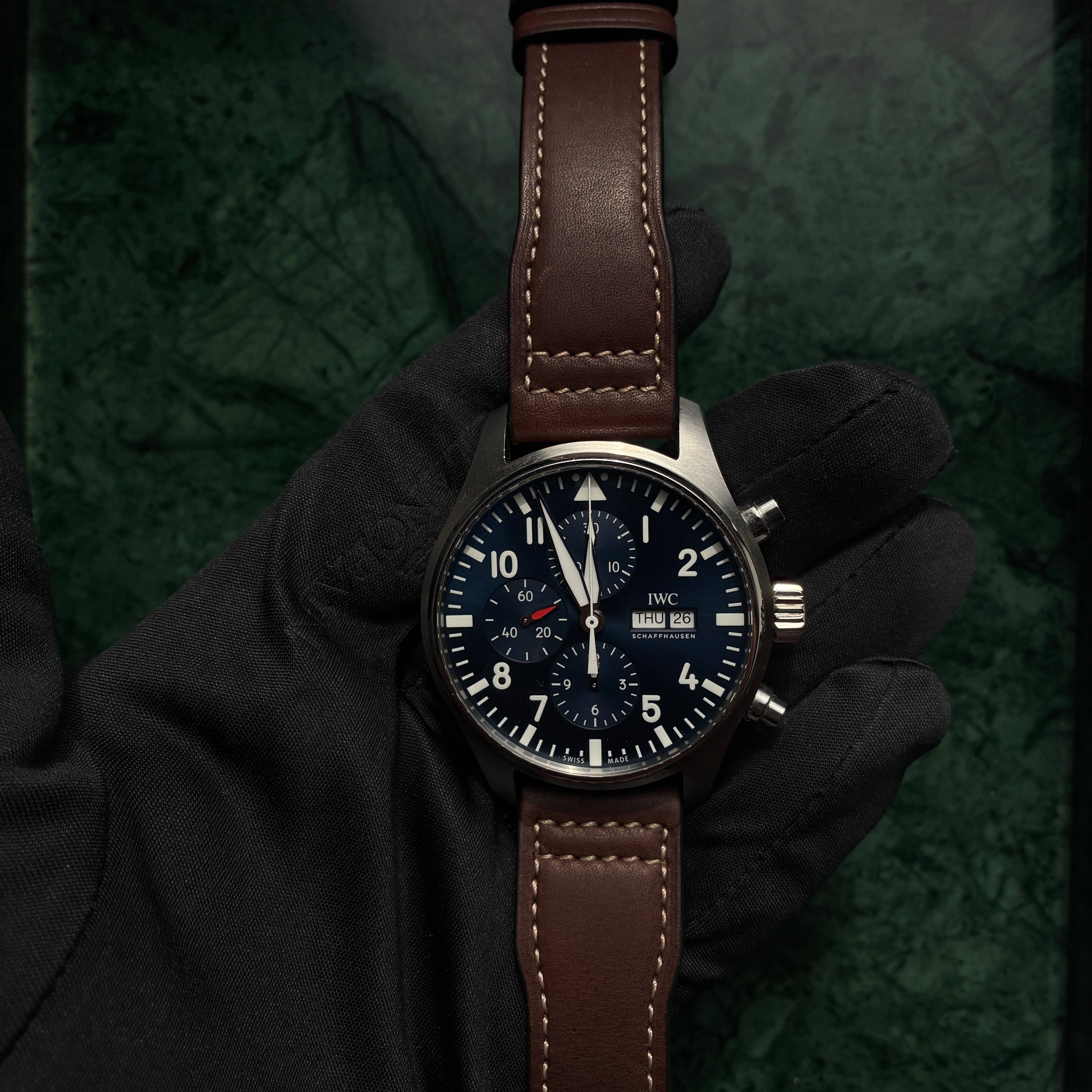 Fliegeruhr Chronograph Pilot / new strap / very good condt. / Full-Set / 2020