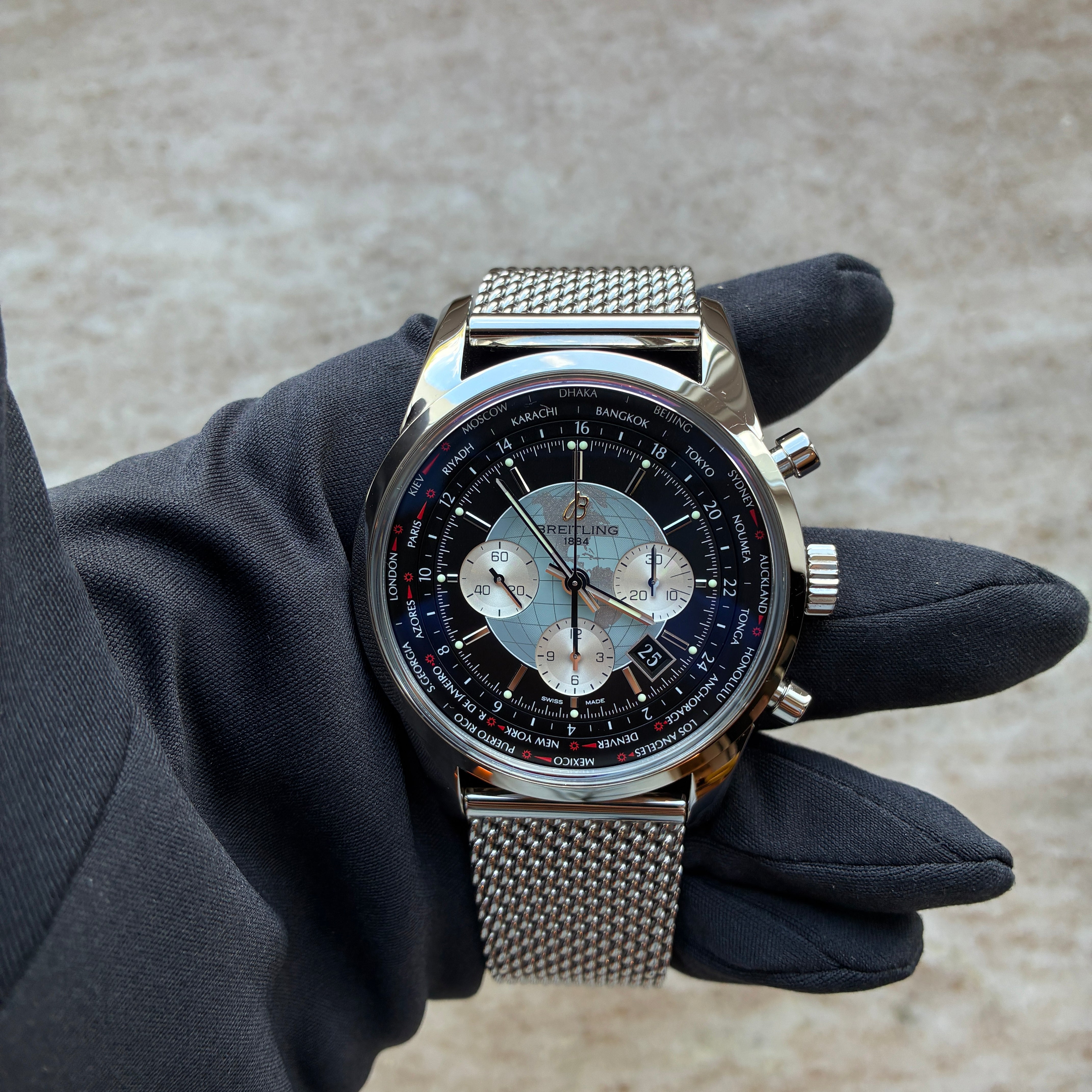 Transocean Chronograph Unitime / stainless steel / Full-Set / 2013