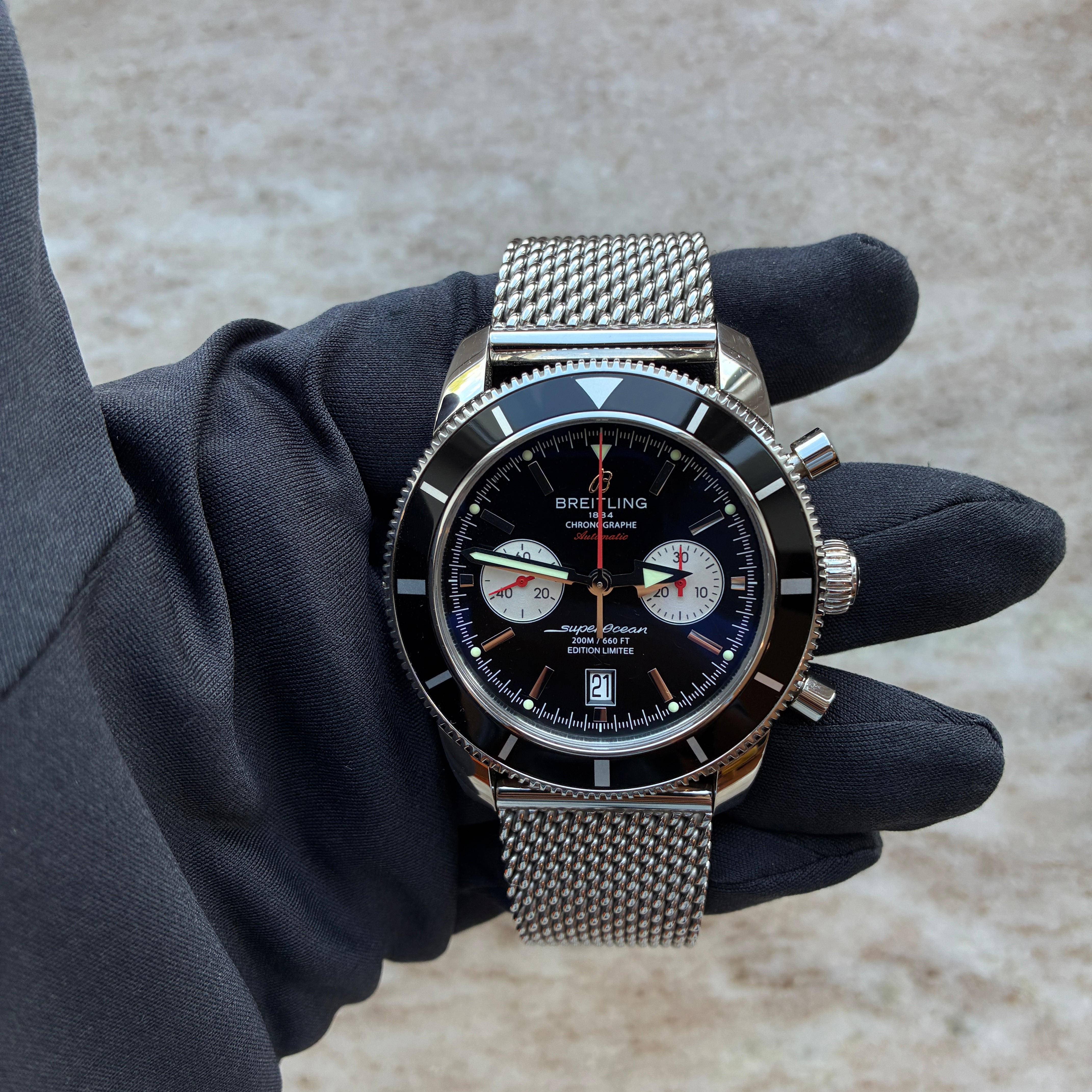 Superocean Heritage / Black Dial / stainless steel / Full-Set / 2010