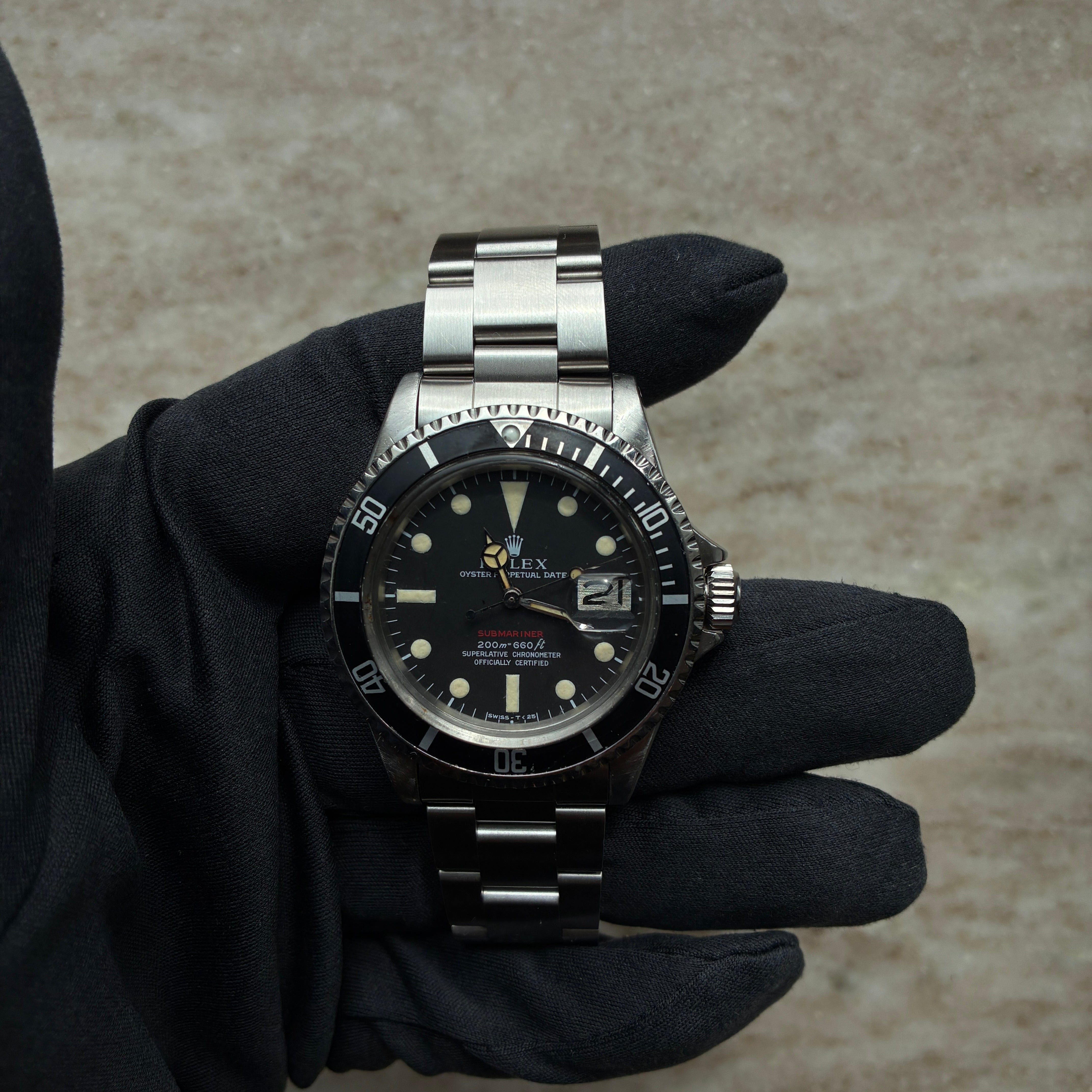 Submariner Date / "Red Sub" / Vintage / watch only / Superluminova / 1969