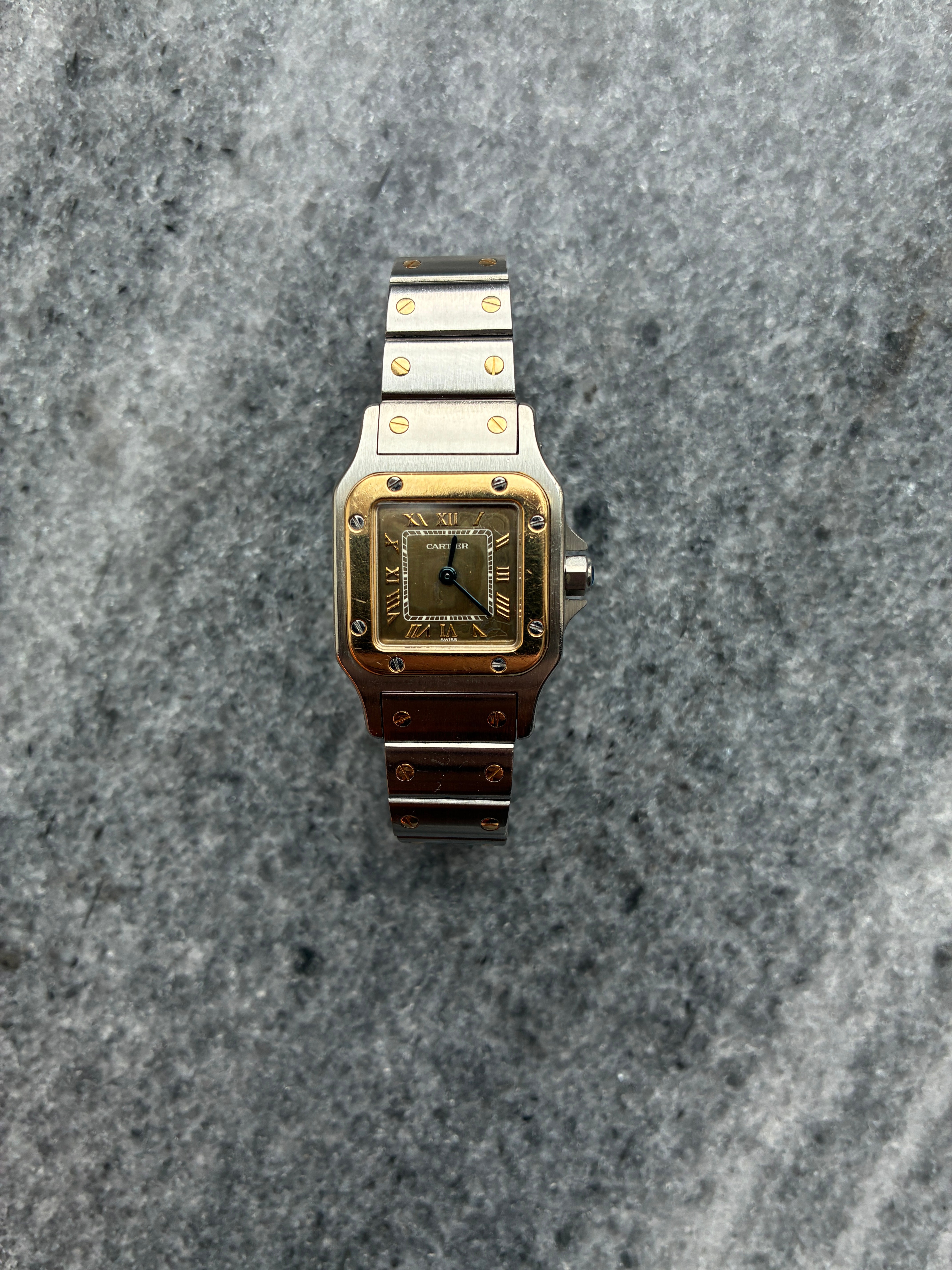 Santos Galbée / Vintage / Bicolor / watch only / Patina