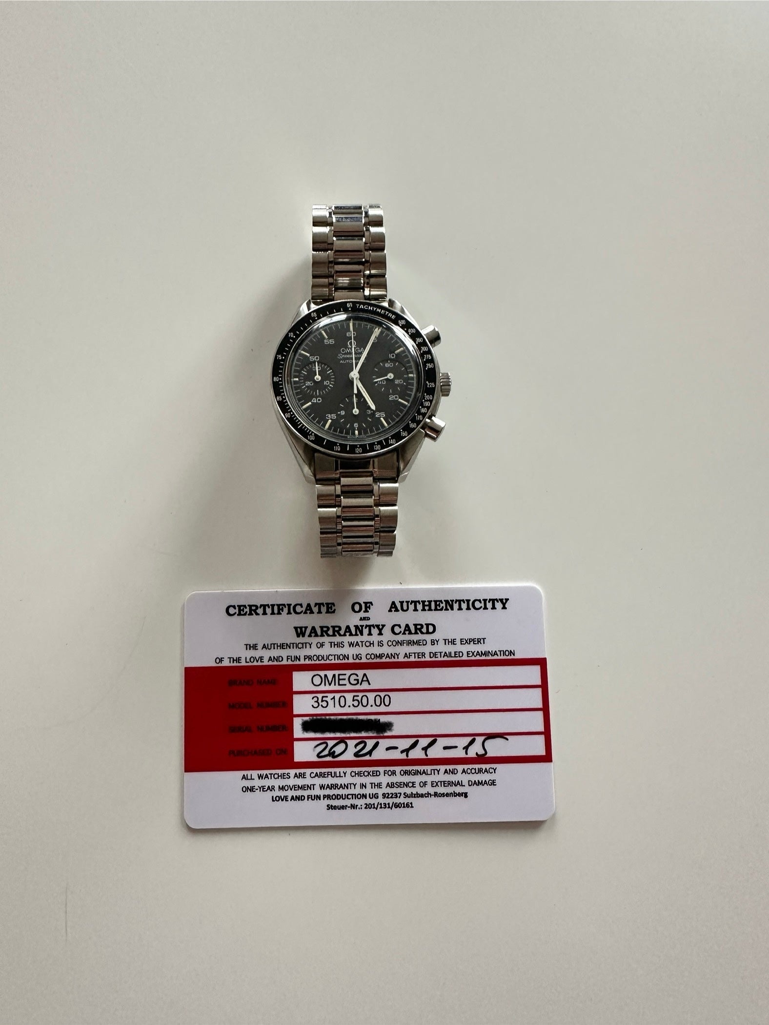 Omega - Omega Speedmaster Reduced 39mm (2015) - Juwelier Spliedt