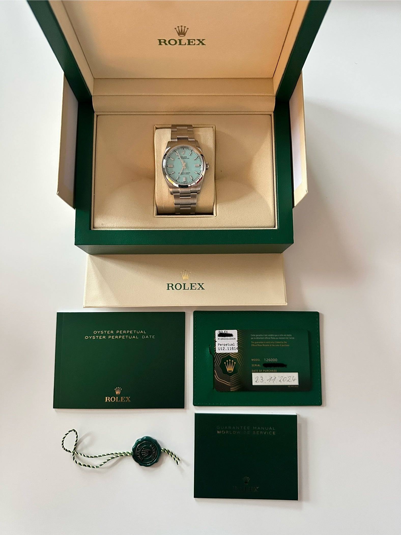 Rolex - Rolex Oyster Perpetual 36 Tiffany Tourquise (unworn / 2024) - Juwelier Spliedt