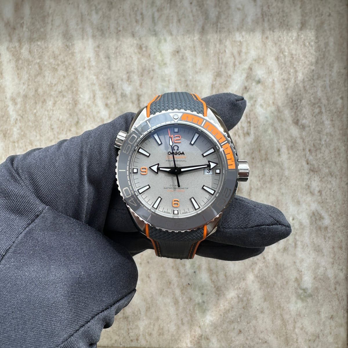 Seamaster Planet Ocean 43,5 mm Grey Orange / Full Set / Germany / 2017