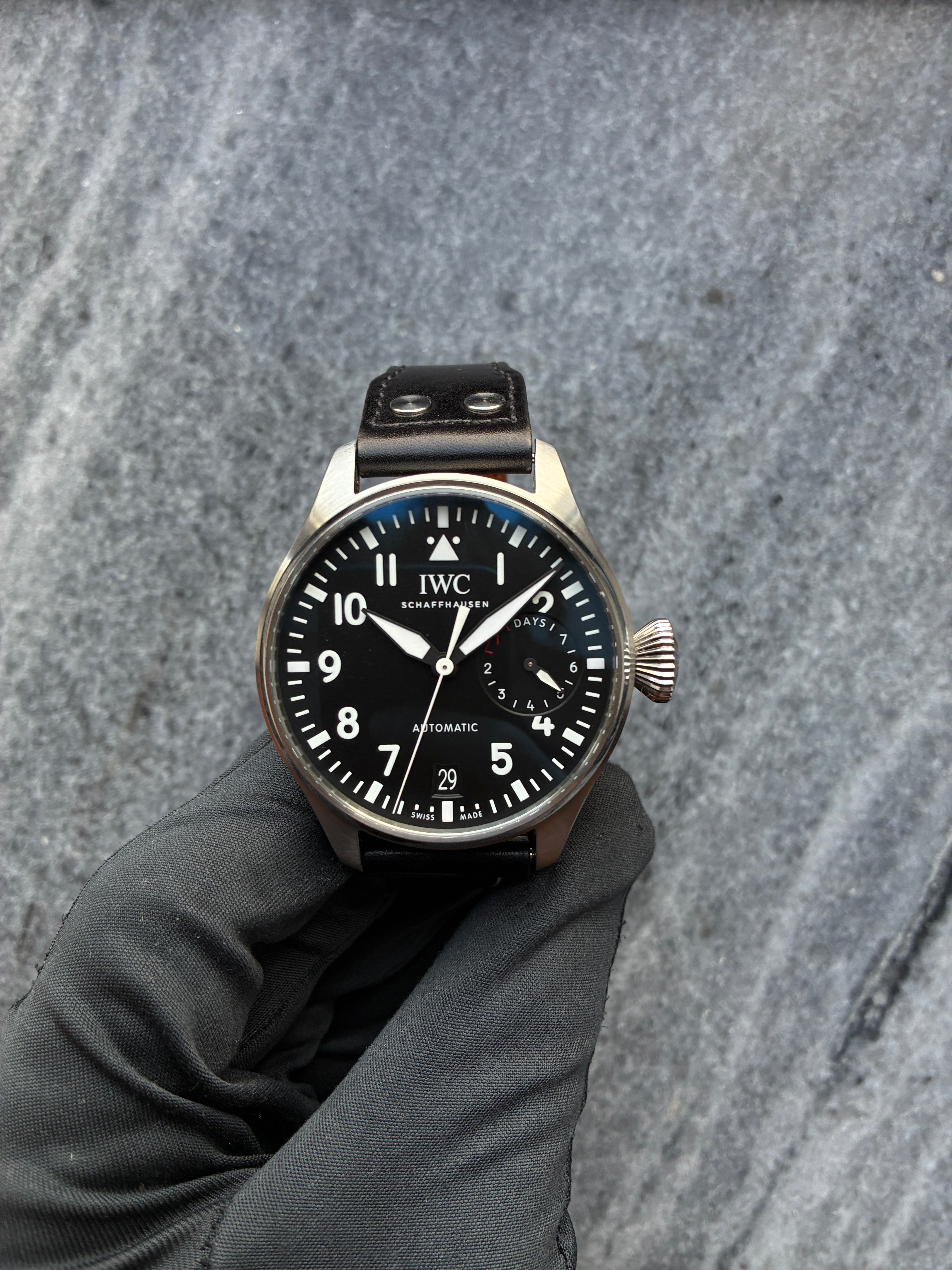 Big Pilot / Black Dial / Santoni Leather Strap / Full-Set / 2017