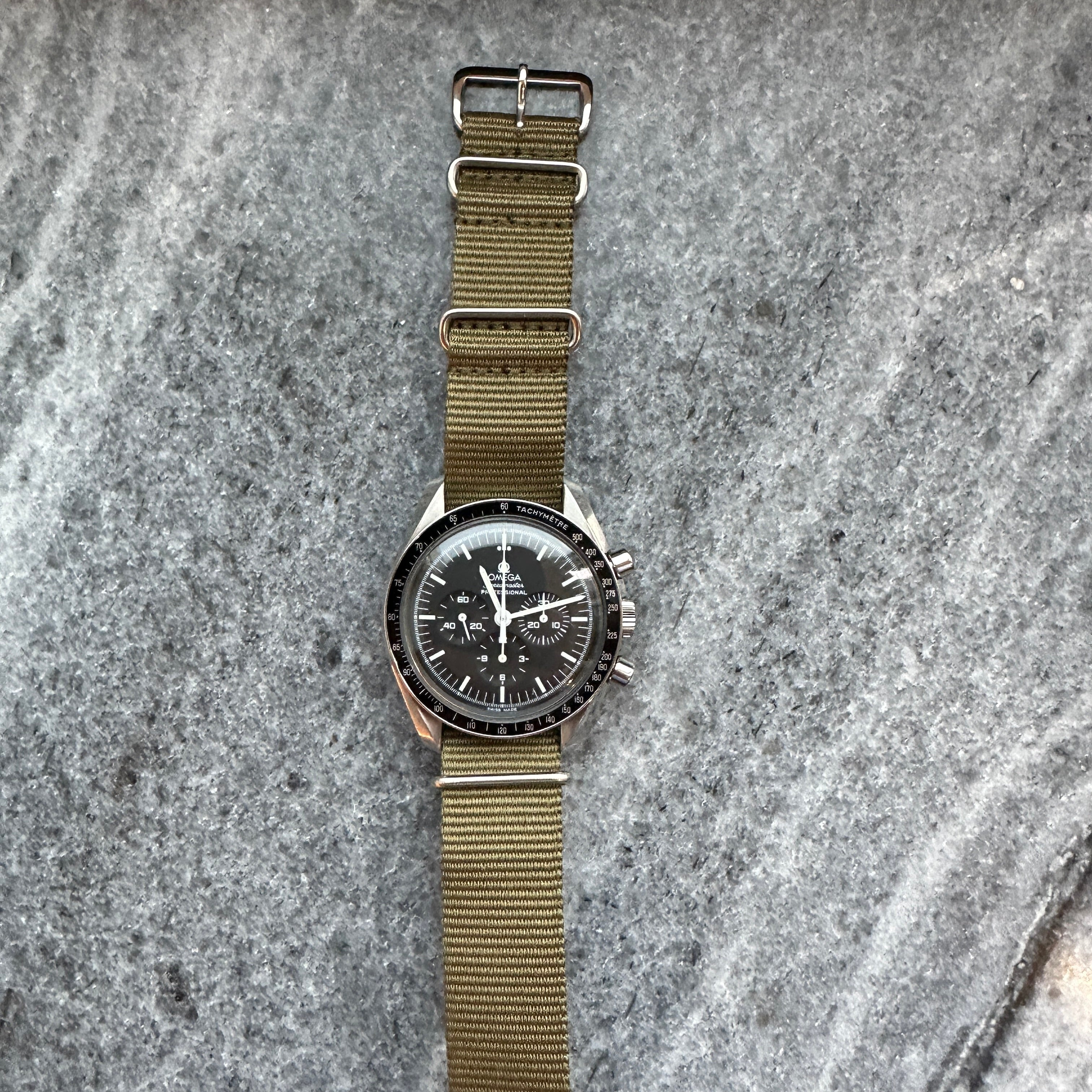 Speedmaster Professional Moonwatch Hesalit / 3 Nato Bänder / Full Set / 2006