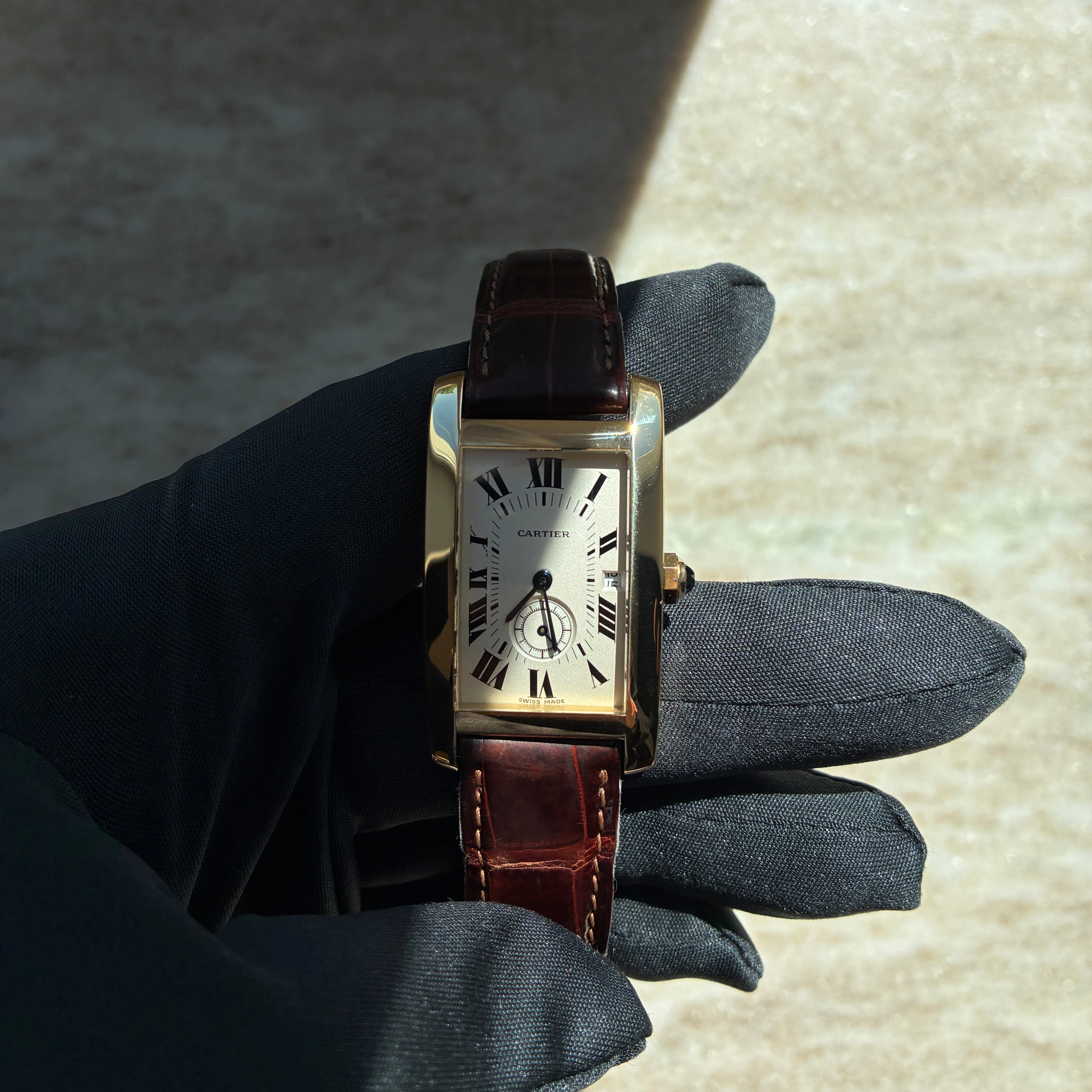 Cartier - Tank Américaine / Yellow Gold / Box / Folding-Clasp - [product_sku]