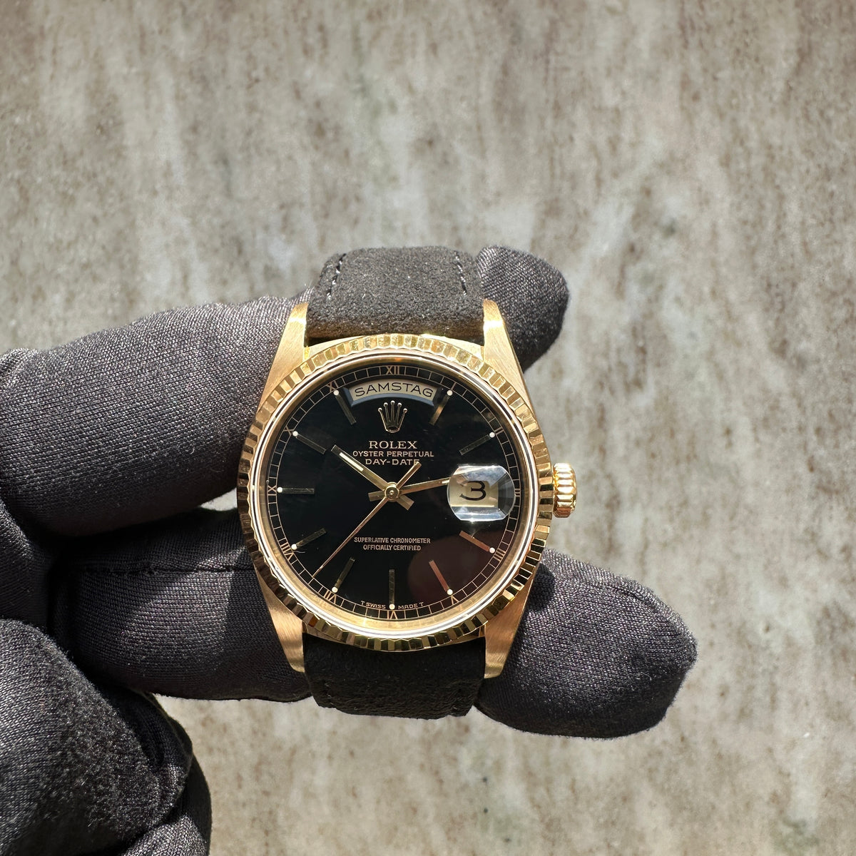 Day-Date 36 Yellowgold 18238 Black Dial / Full Set / LC100 / 1990