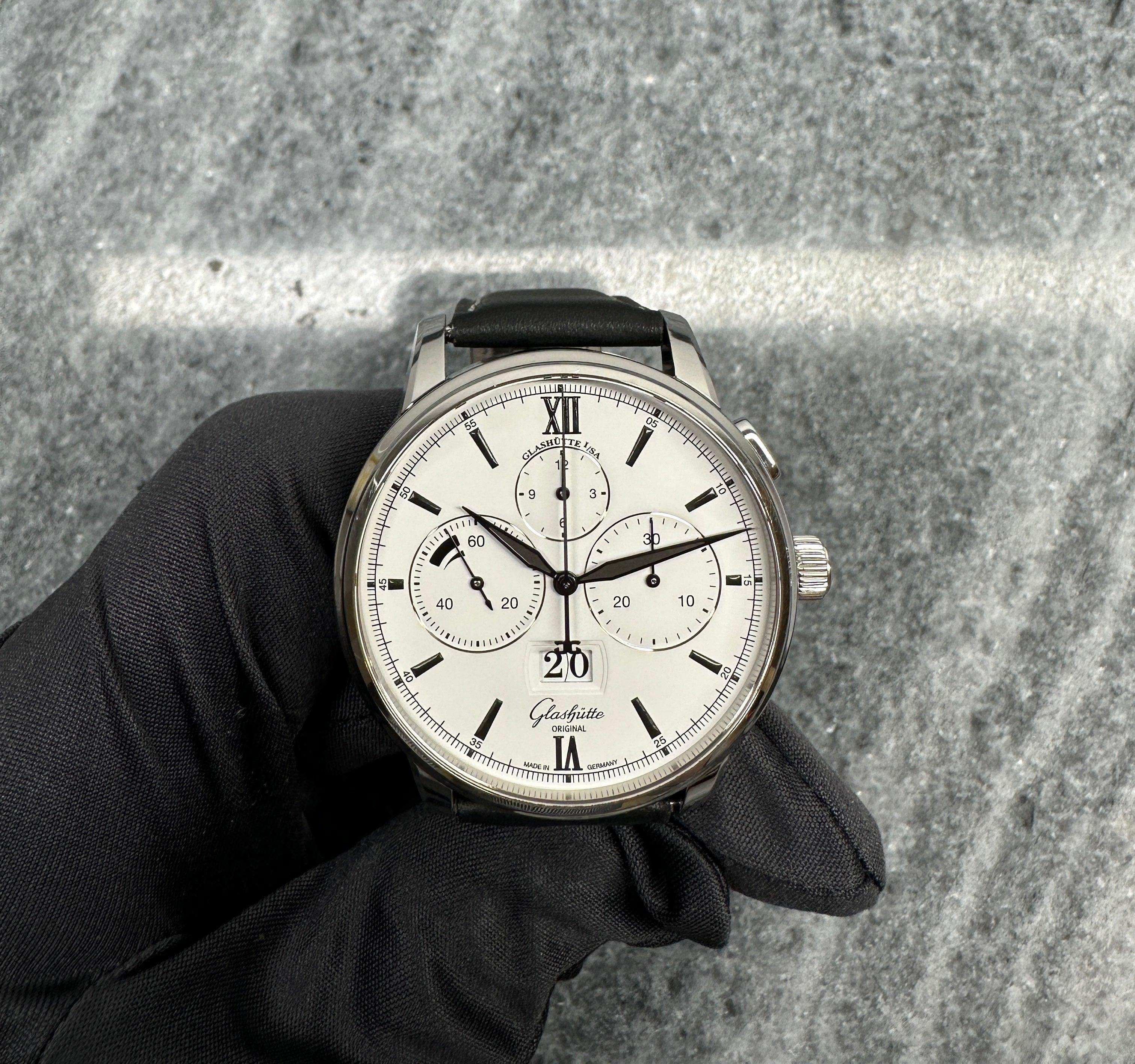 Senator Flyback Chronograph Panorama Date / Full Set / New Strap / Germany / 2019