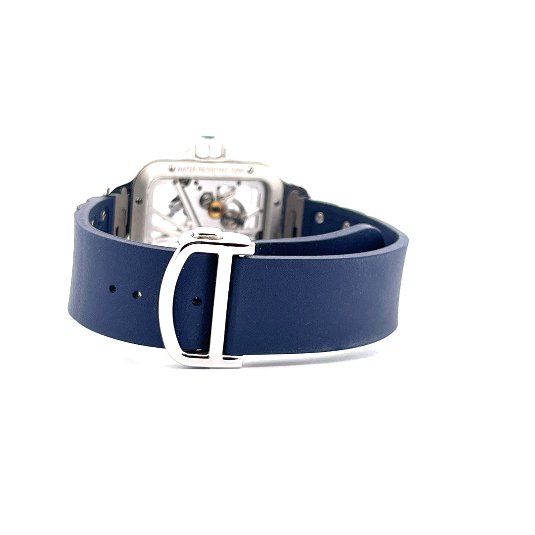 Cartier - Cartier Santos Skeleton Blue - Juwelier Spliedt