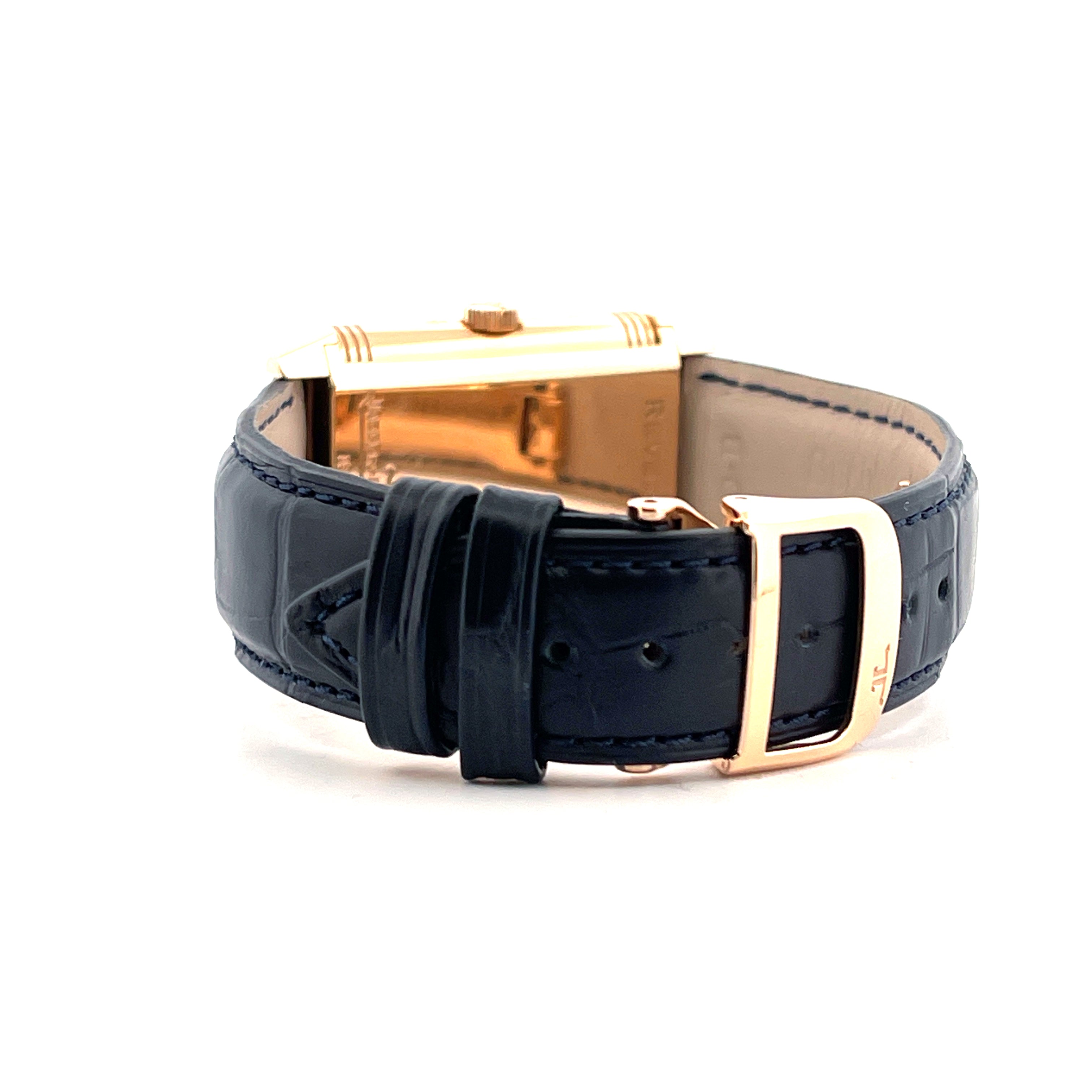 Reverso Sun Moon Roségold / 2 Straps / Leatherstrap new / On stock / 2 years Warranty / Box and Documents / pretty good Condition / Ref. 270.2.63