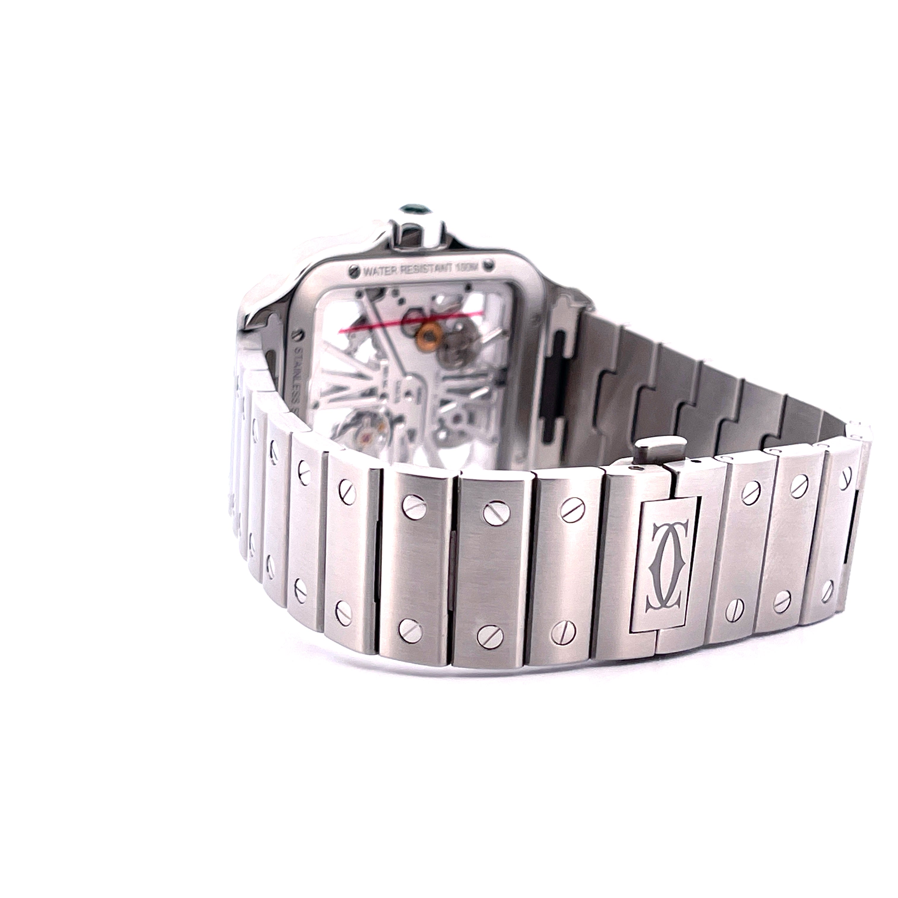 Cartier - Santos Skeleton Green 2022 / Full Set / incl. Leather Strap / very good / 2022 - [product_sku]