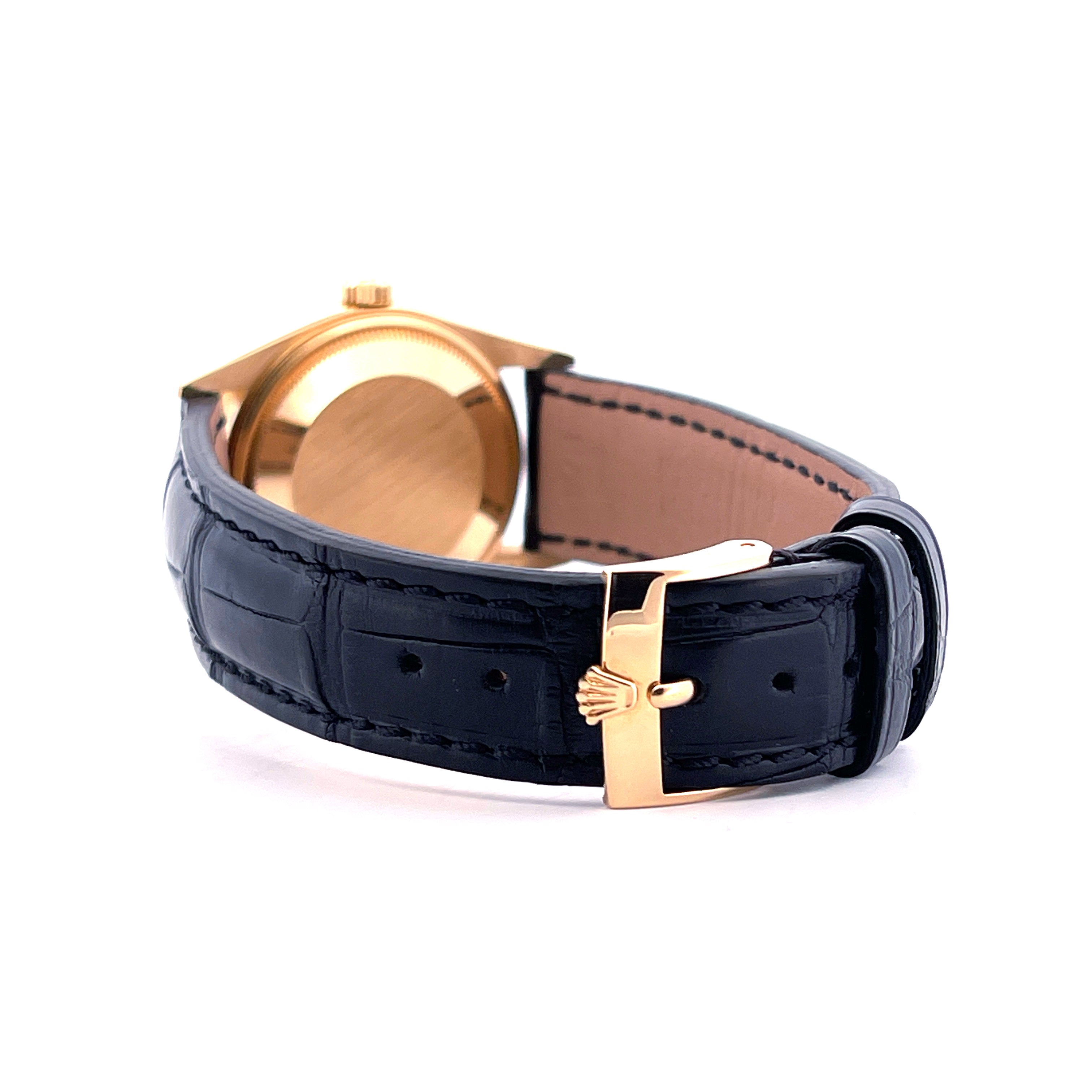 Oyster Perpetual 34 Full Gold 18kt / Gold Pin Buckle / nearly NOS Condt. / Premium Full Set / Italy 1997 / new Strap incl. Orig. Strap