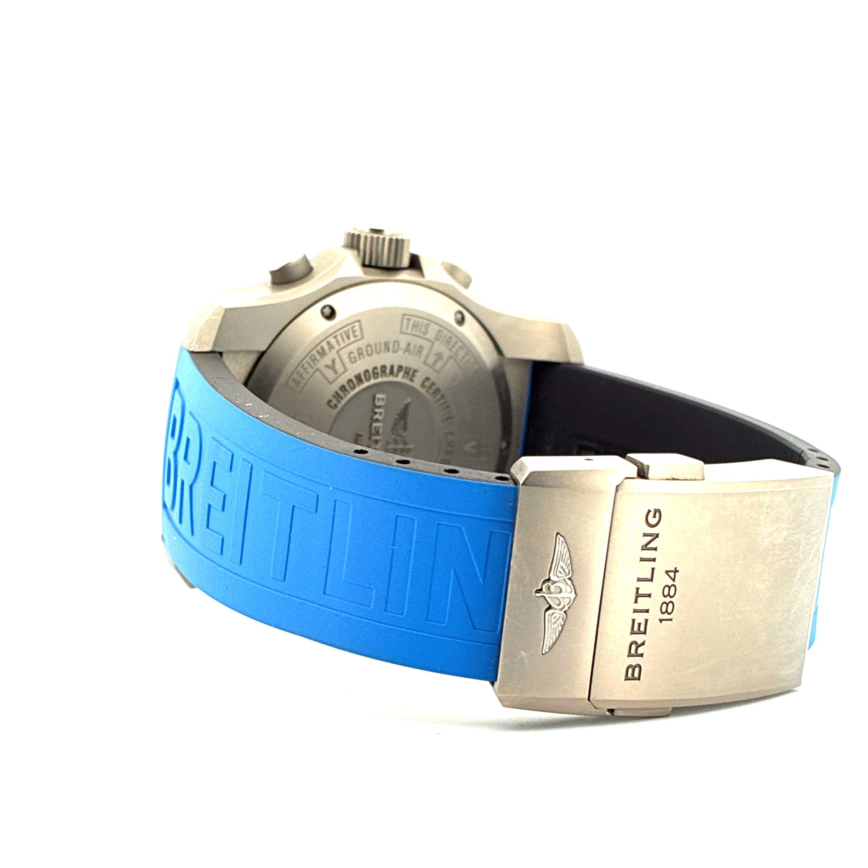 Cockpit B50 Titan Quarz / Blue Strap / incl Black Strap and Folding Clasp / very good Condition / premium Full Set / Germany 2015