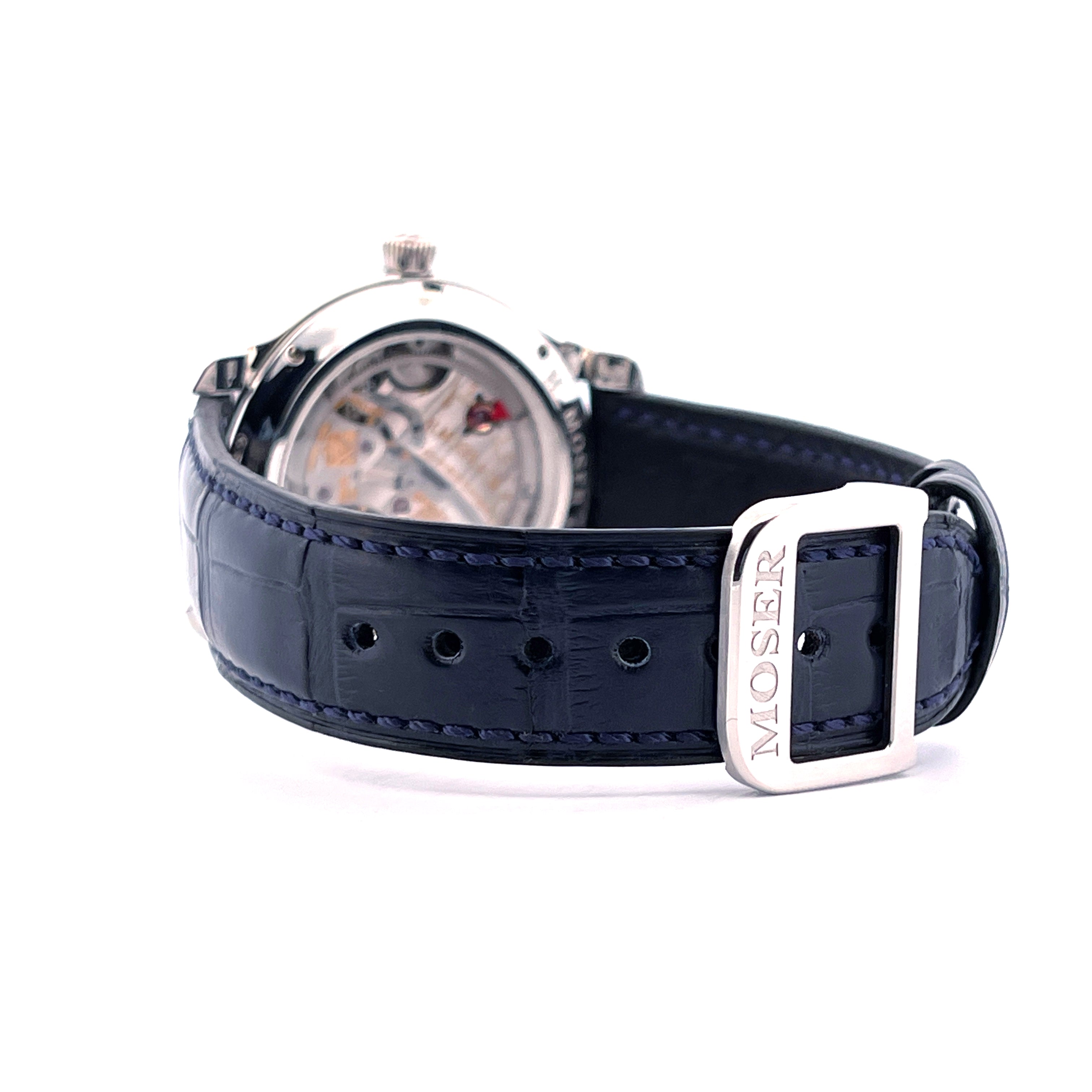 Moser - Endeavour Moon Platinum Blue / 2. Armband / Full Set / premium Condition / 2017 - [product_sku]