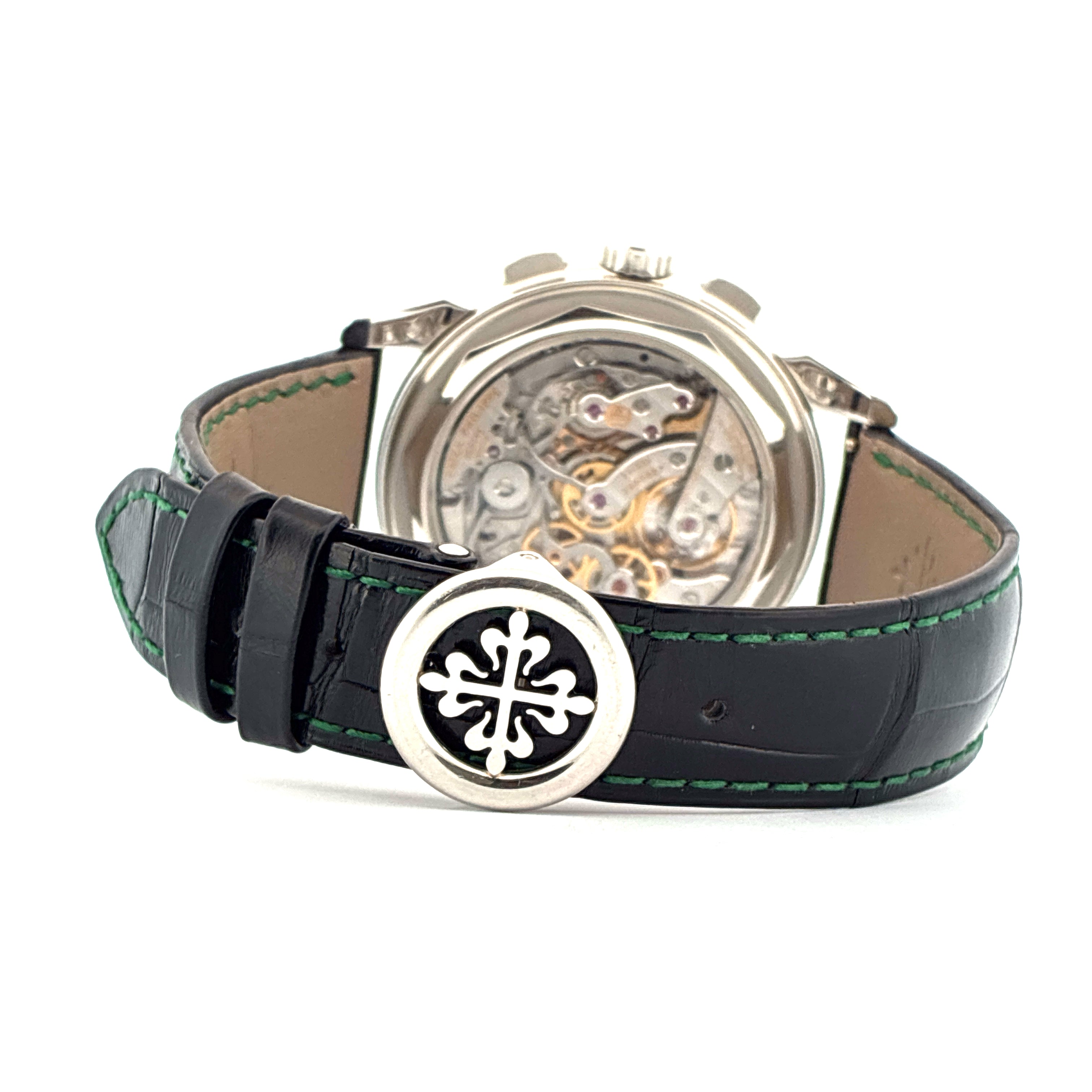 Perpetual Calendar / Platinum / Green Dial / Folding-Clasp / very good condt. / Pusher / Full-Set 2022