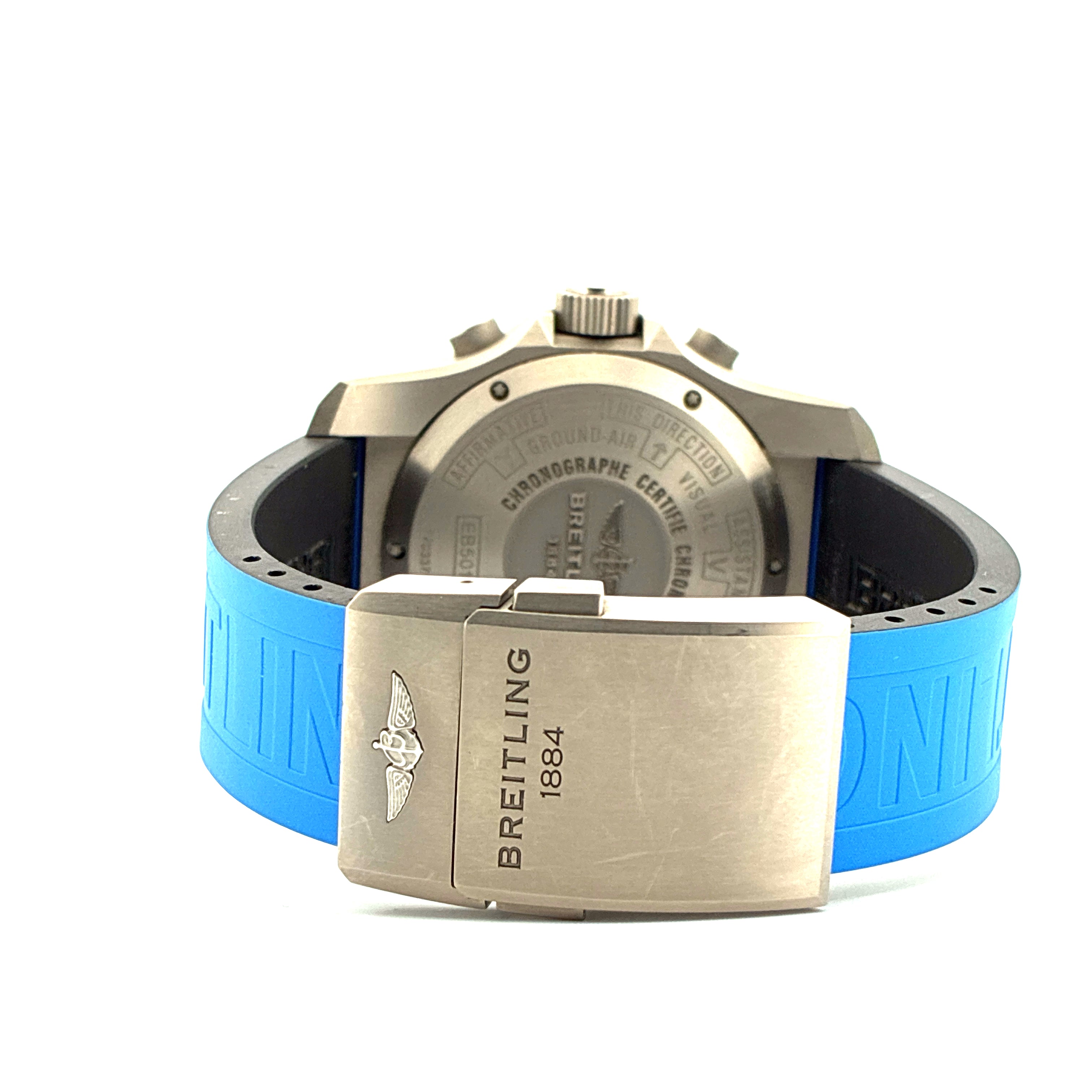 Cockpit B50 Titan Quarz / Blue Strap / incl Black Strap and Folding Clasp / very good Condition / premium Full Set / Germany 2015