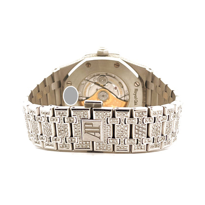 Audemars Piguet Royal Oak 15400ST Iced out (2016) - Full Set