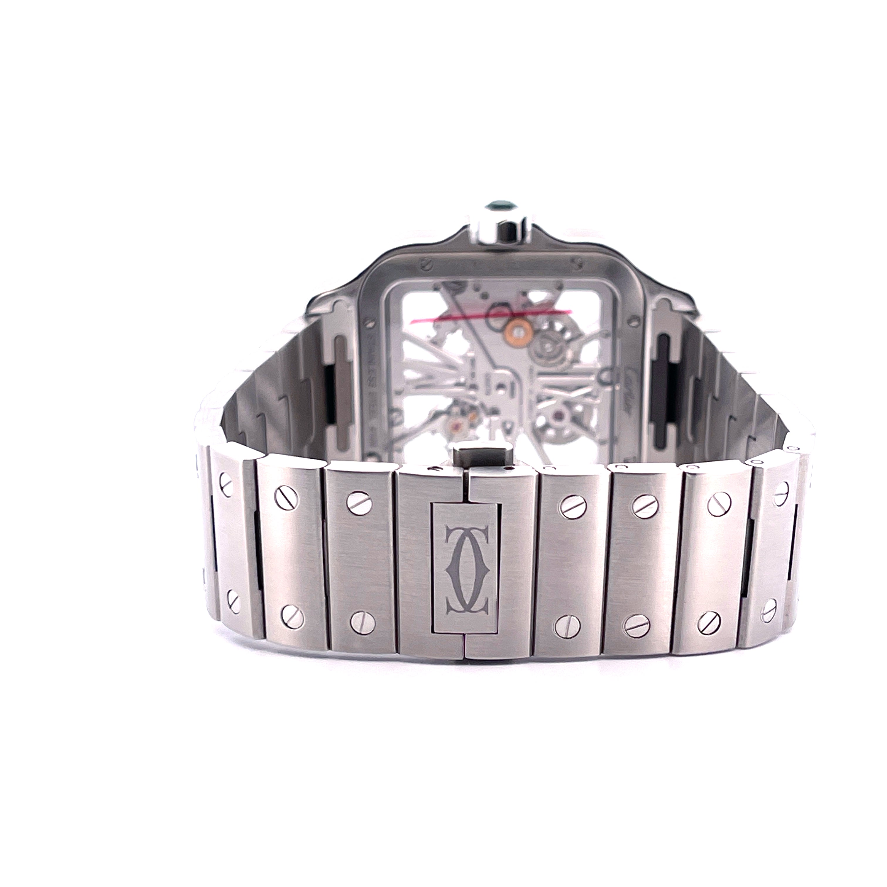 Cartier - Santos Skeleton Green 2022 / Full Set / incl. Leather Strap / very good / 2022 - [product_sku]