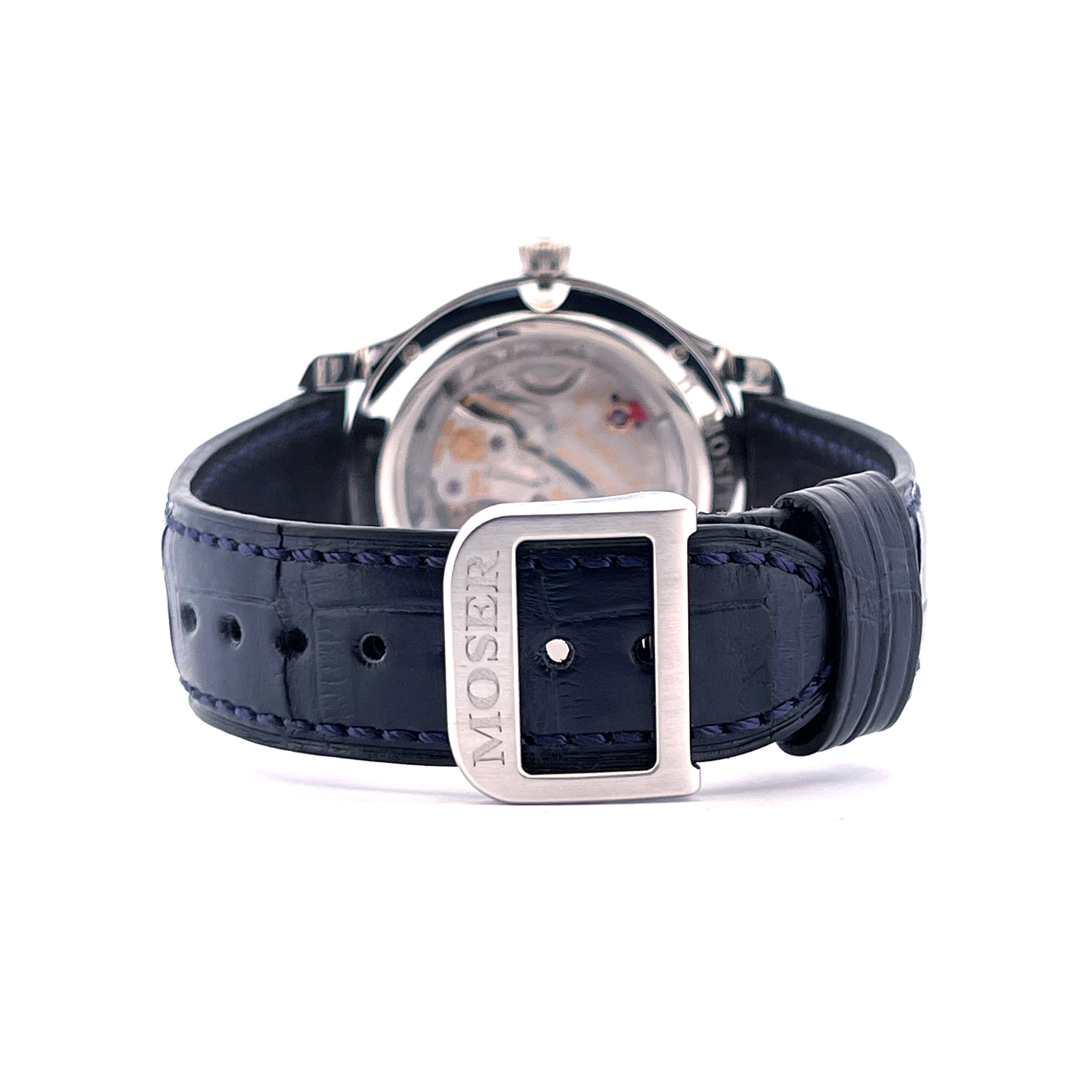 Moser - Endeavour Moon Platinum Blue / 2. Armband / Full Set / premium Condition / 2017 - [product_sku]