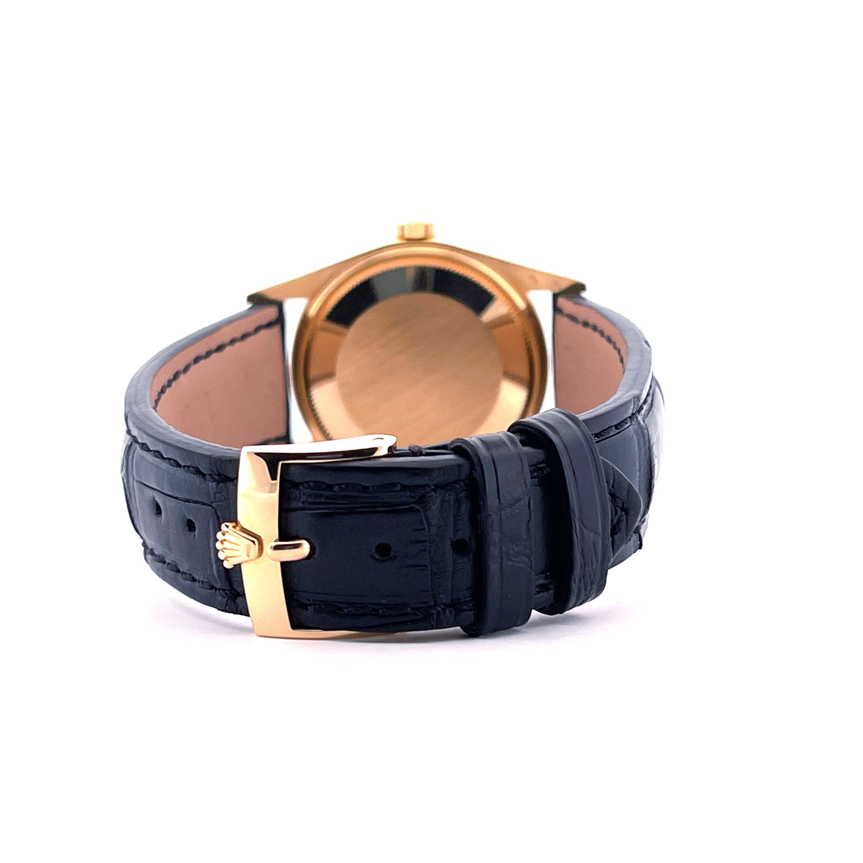 Oyster Perpetual 34 Full Gold 18kt / Gold Pin Buckle / nearly NOS Condt. / Premium Full Set / Italy 1997 / new Strap incl. Orig. Strap