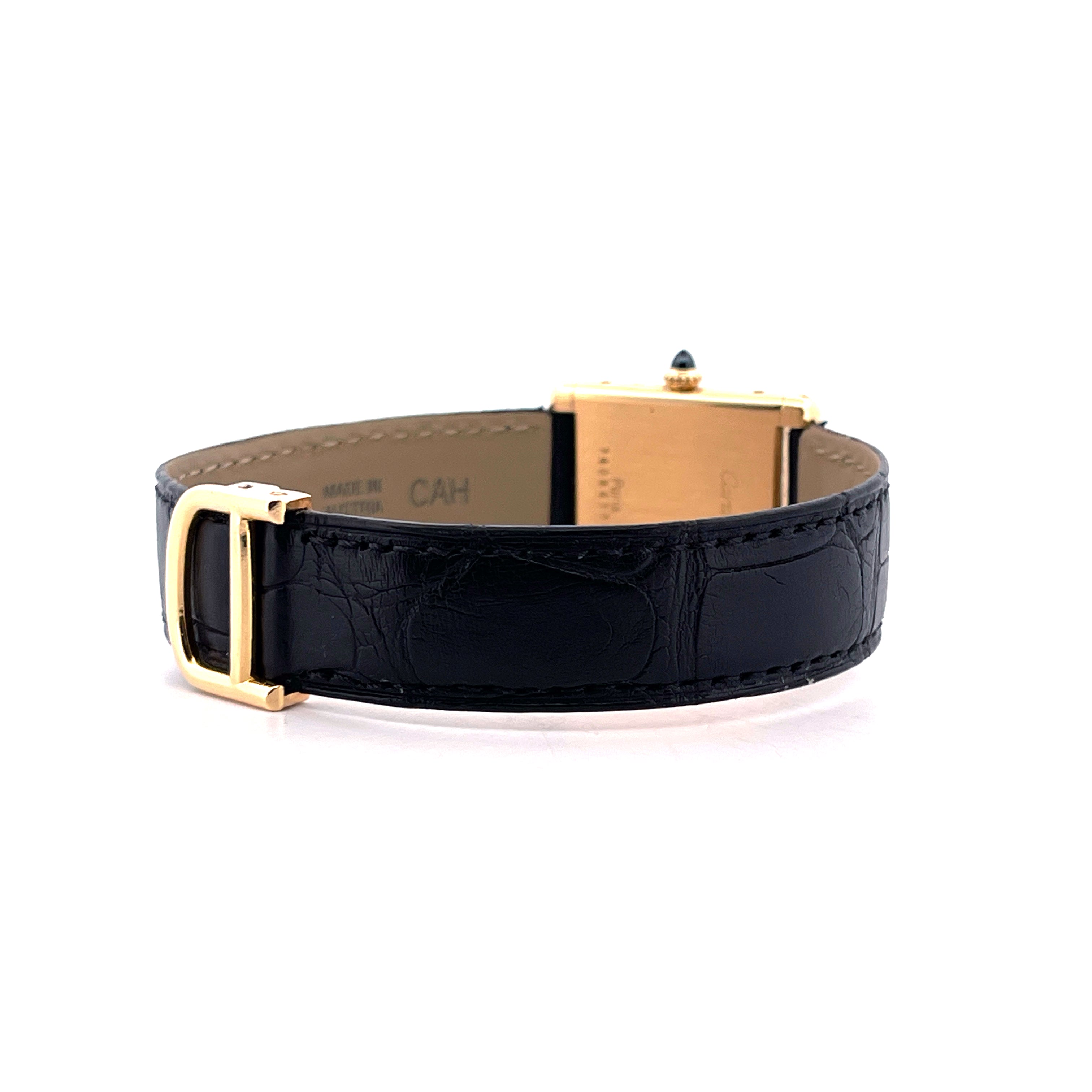 Cartier - Tank Louis "Paris Dial" 18kt Yellowgold / Handwinding / Folding Clasp / very good Condition - [product_sku]