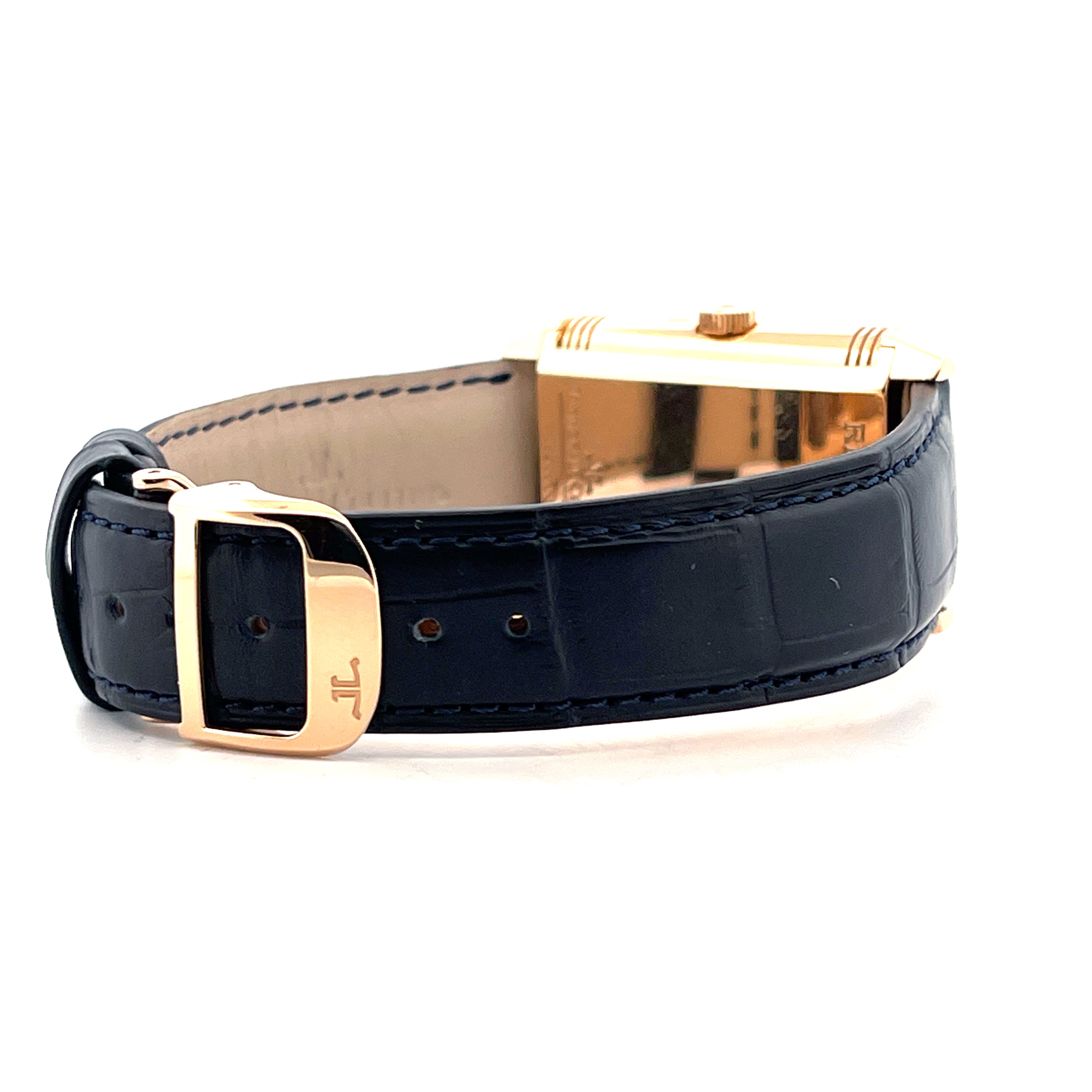 Reverso Sun Moon Roségold / 2 Straps / Leatherstrap new / On stock / 2 years Warranty / Box and Documents / pretty good Condition / Ref. 270.2.63