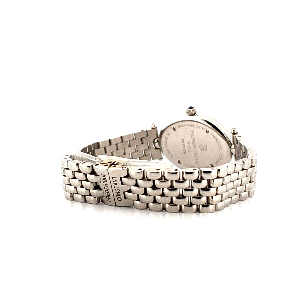 Frederique Constant Art Deco Classics Damenarmbanduhr aus Edelstahl, Neuware, Swiss Made