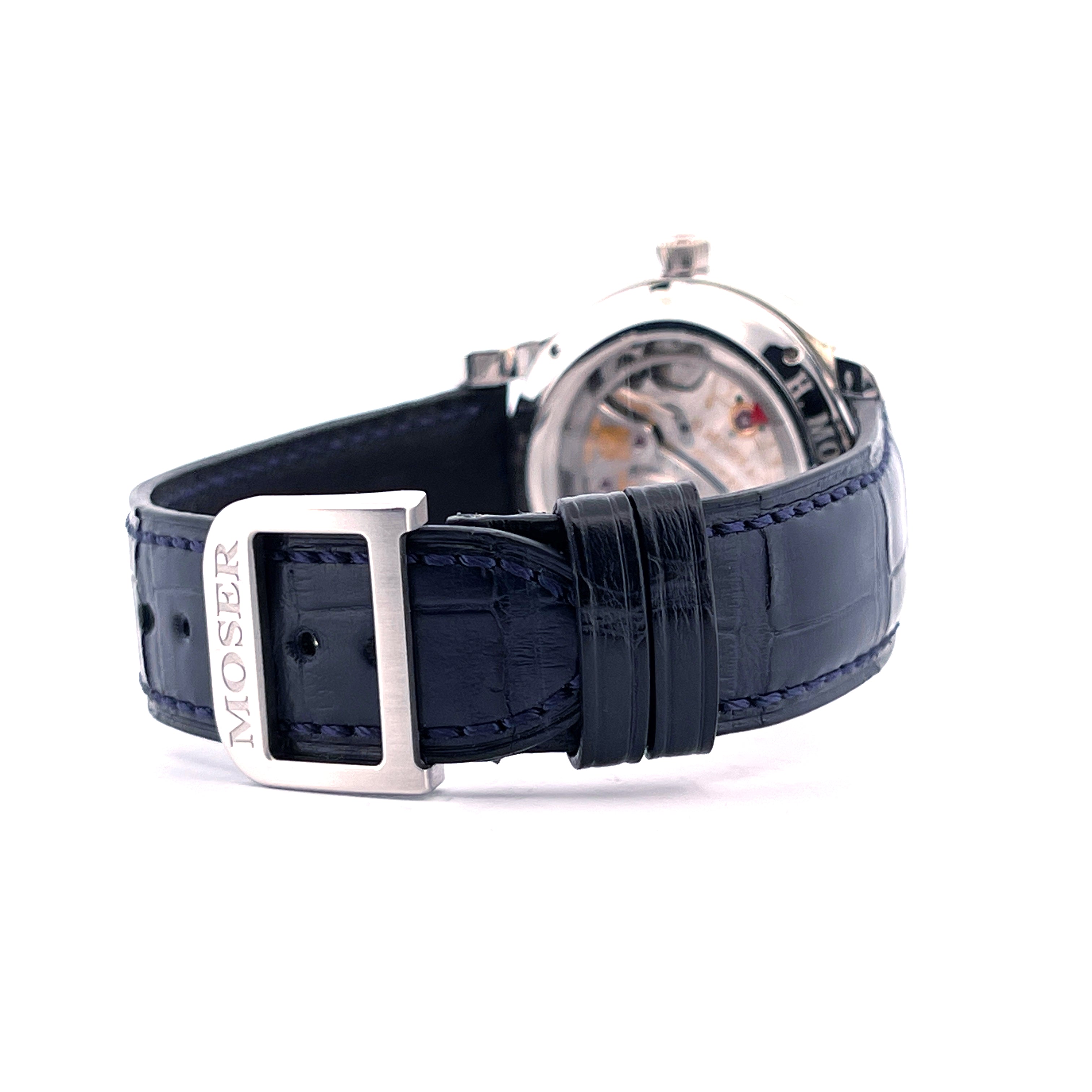 Moser - Endeavour Moon Platinum Blue / 2. Armband / Full Set / premium Condition / 2017 - [product_sku]