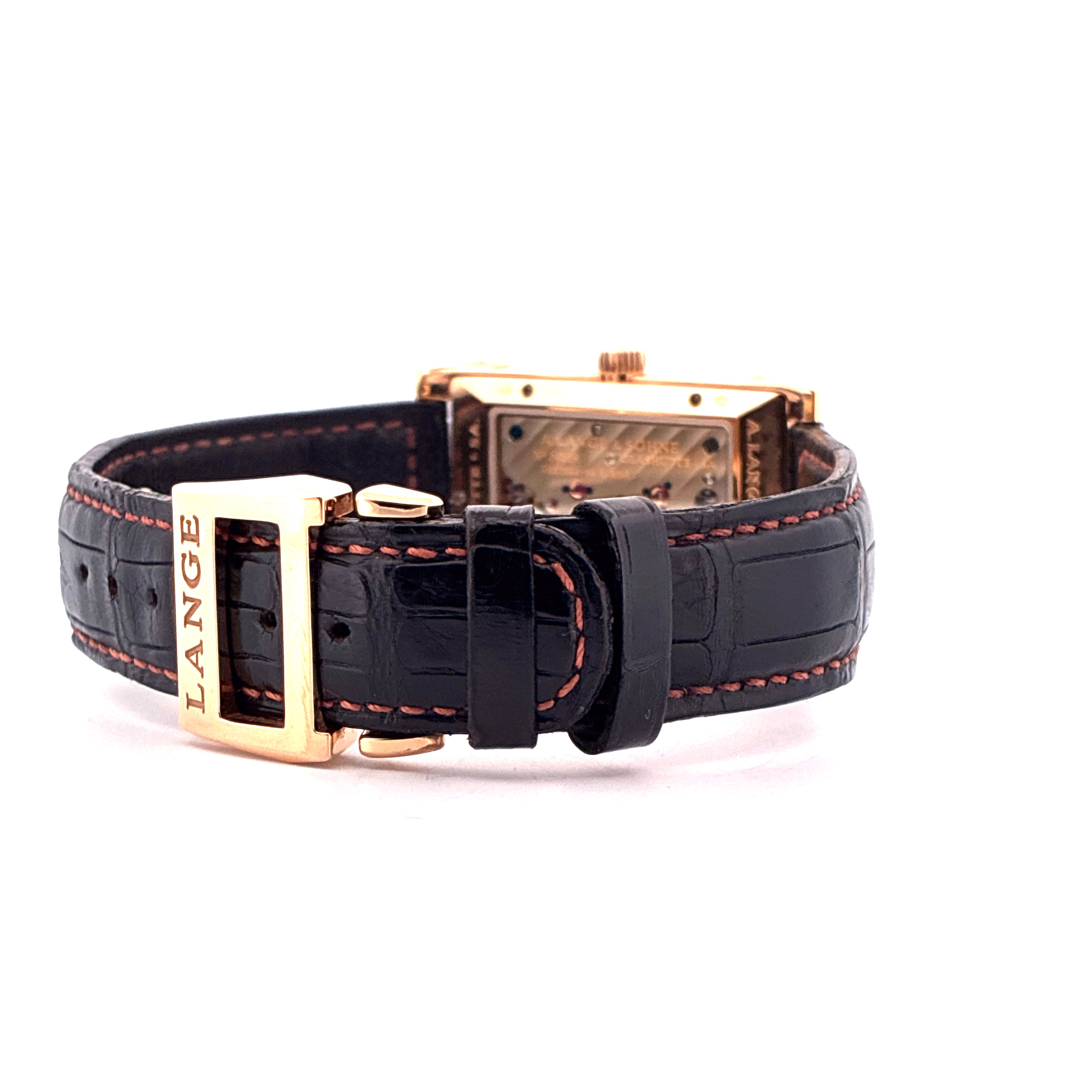 Cabaret / Folding clasp / Pin buckle / Panorama Date / Roségold / First Invoice / leather strap / Pusher / Black Dial Full-Set / 2003