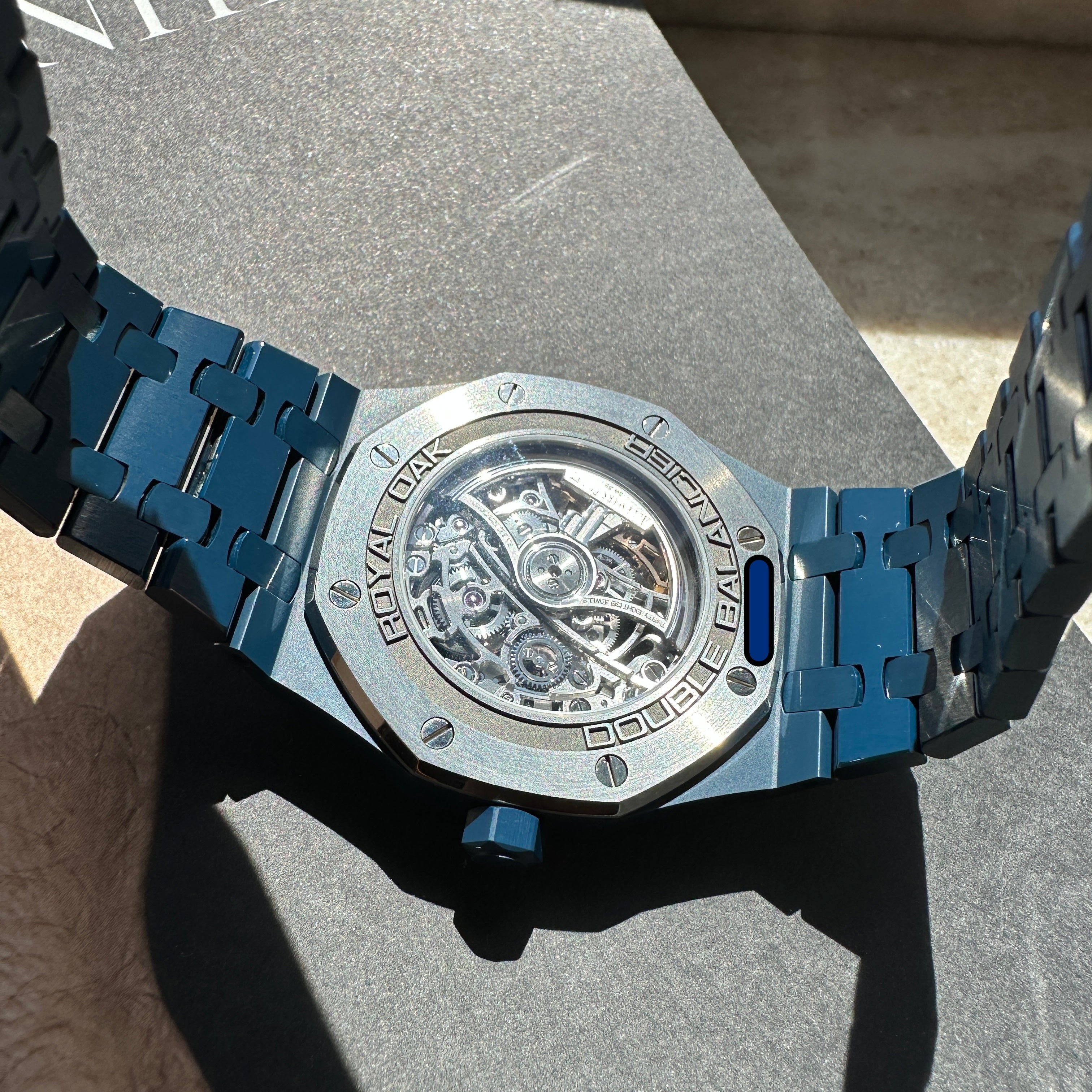 Royal Oak Blue Ceramic Double Balance Wheel Openworked / Bleu Nuit Nuage / Perfect Condition / Full Set / All Links / In Stock / Germany 2025