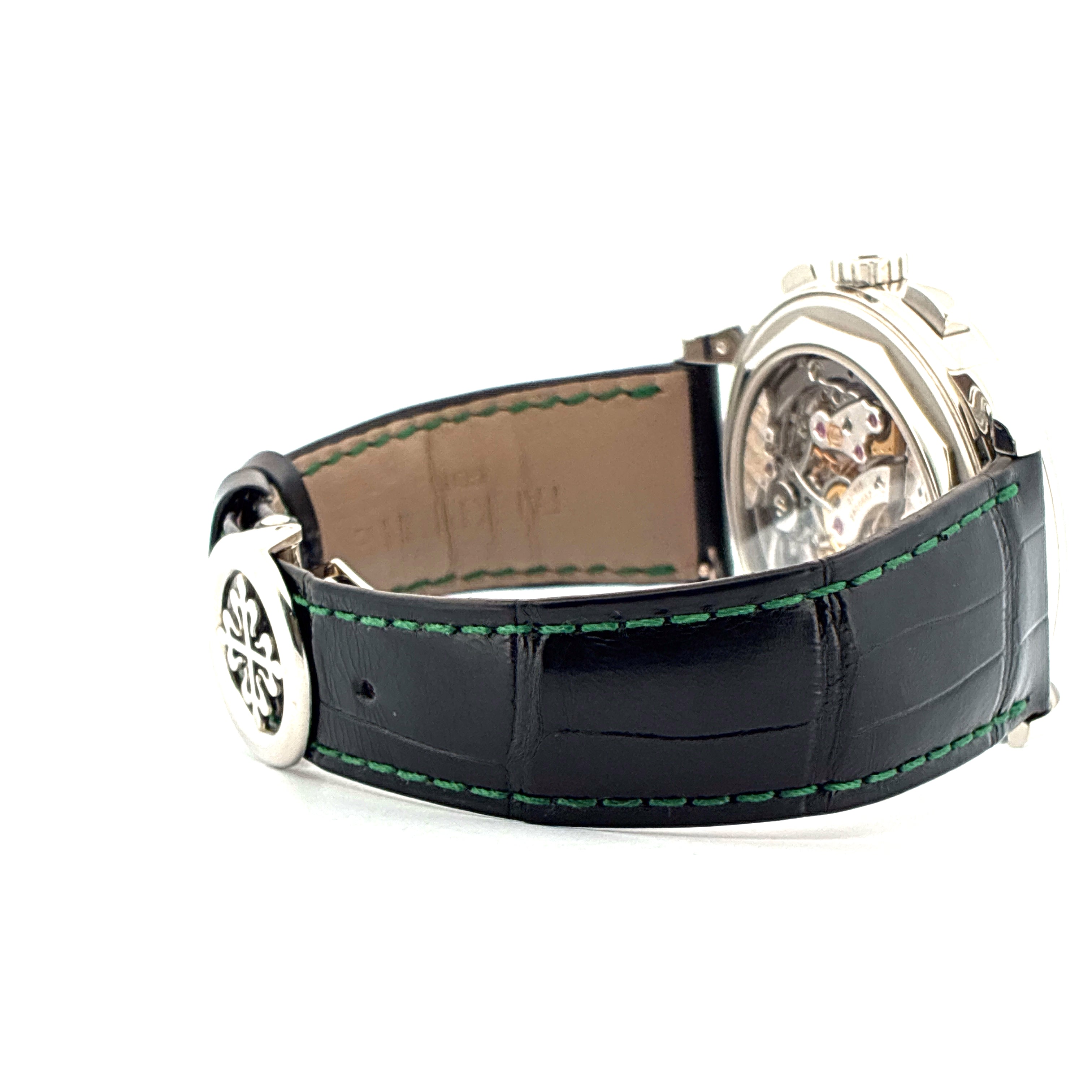 Perpetual Calendar / Platinum / Green Dial / Folding-Clasp / very good condt. / Pusher / Full-Set 2022