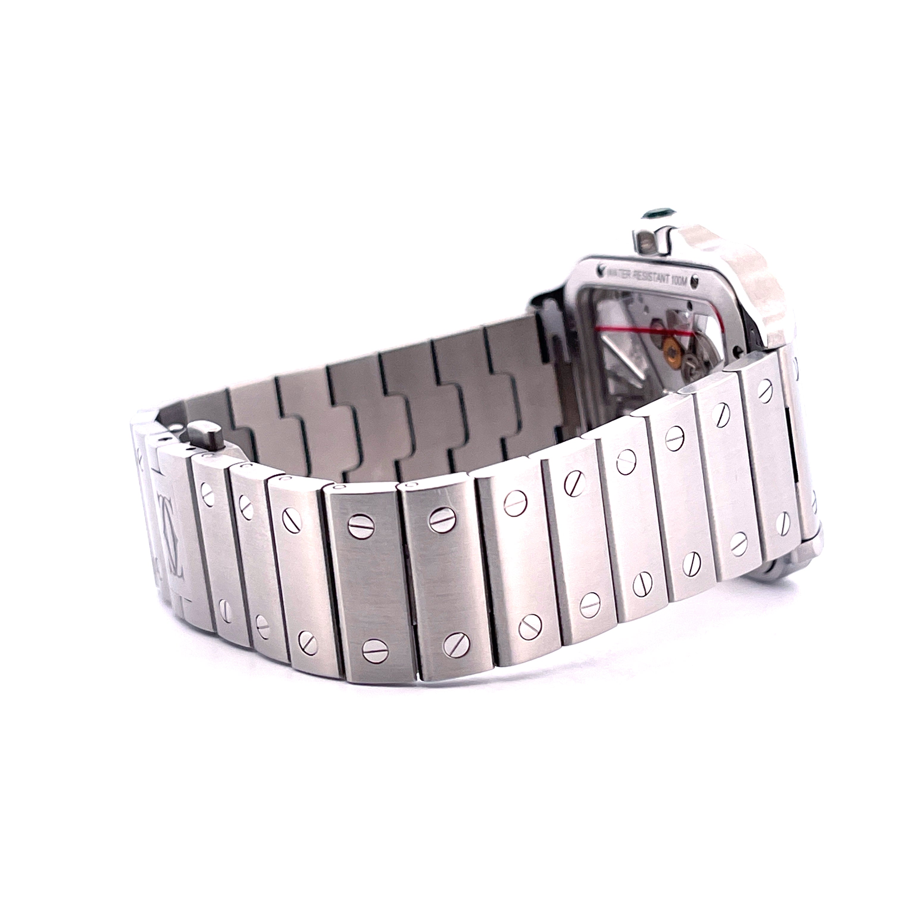 Cartier - Santos Skeleton Green 2022 / Full Set / incl. Leather Strap / very good / 2022 - [product_sku]