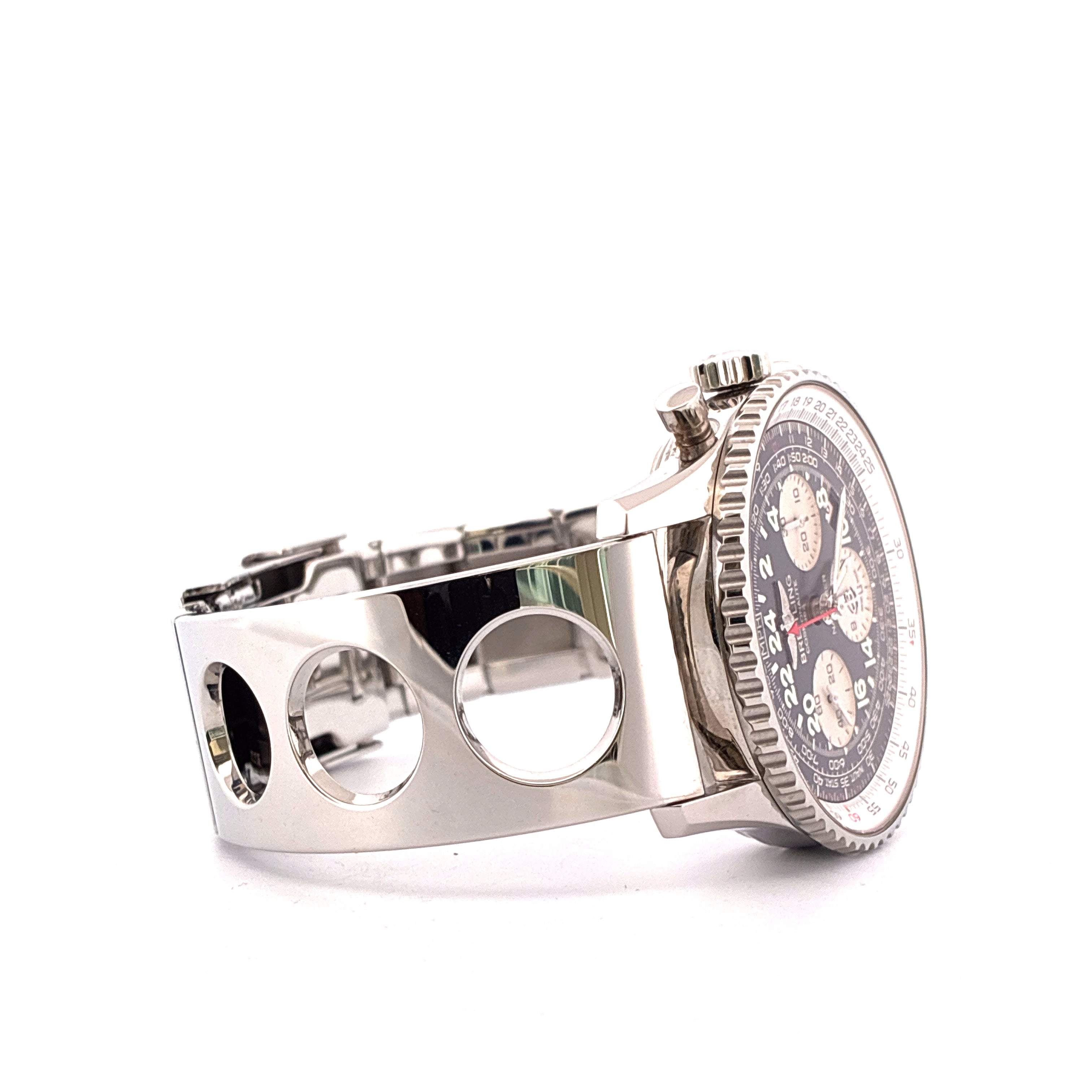 Navitimer Cosmonaute Steel Cuff Bracelet LIMITED EDITION 1.962 / incl Rubber Strap and Folding Clasp / very good Condt. / Premium Full Set / 2014