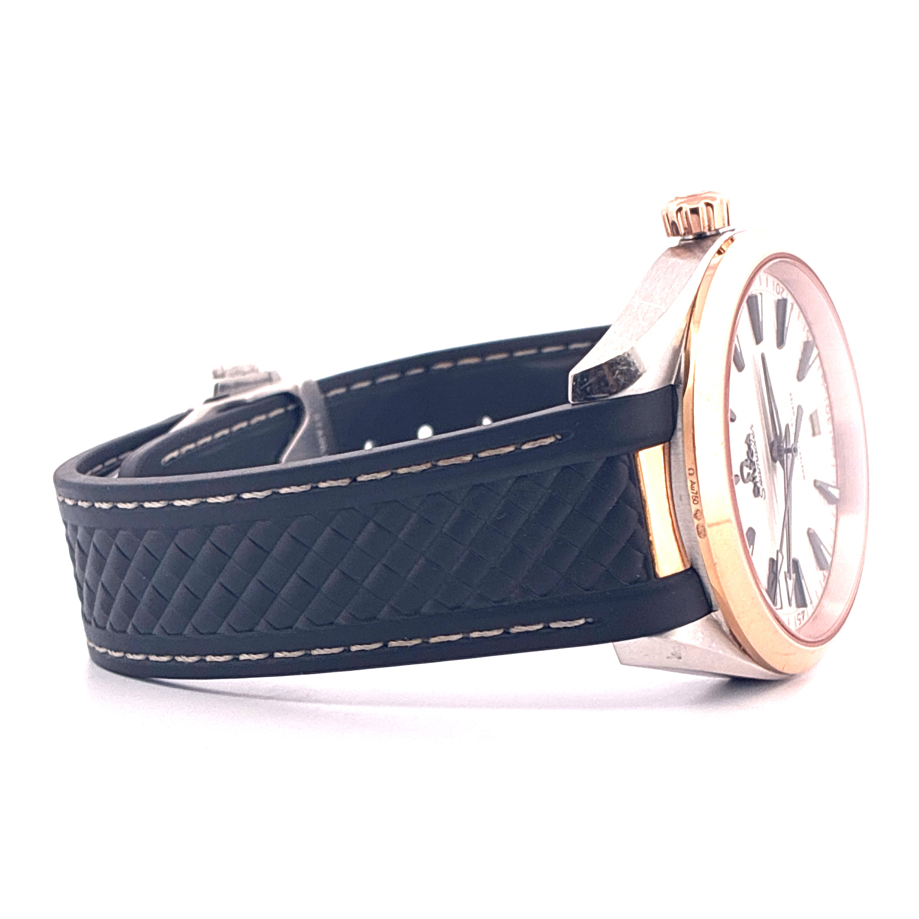 Omega - Seamaster Aqua Terra / Bicolor / Rubberstrap / Folding Clasp / Box & Papers / 2018 - [product_sku]
