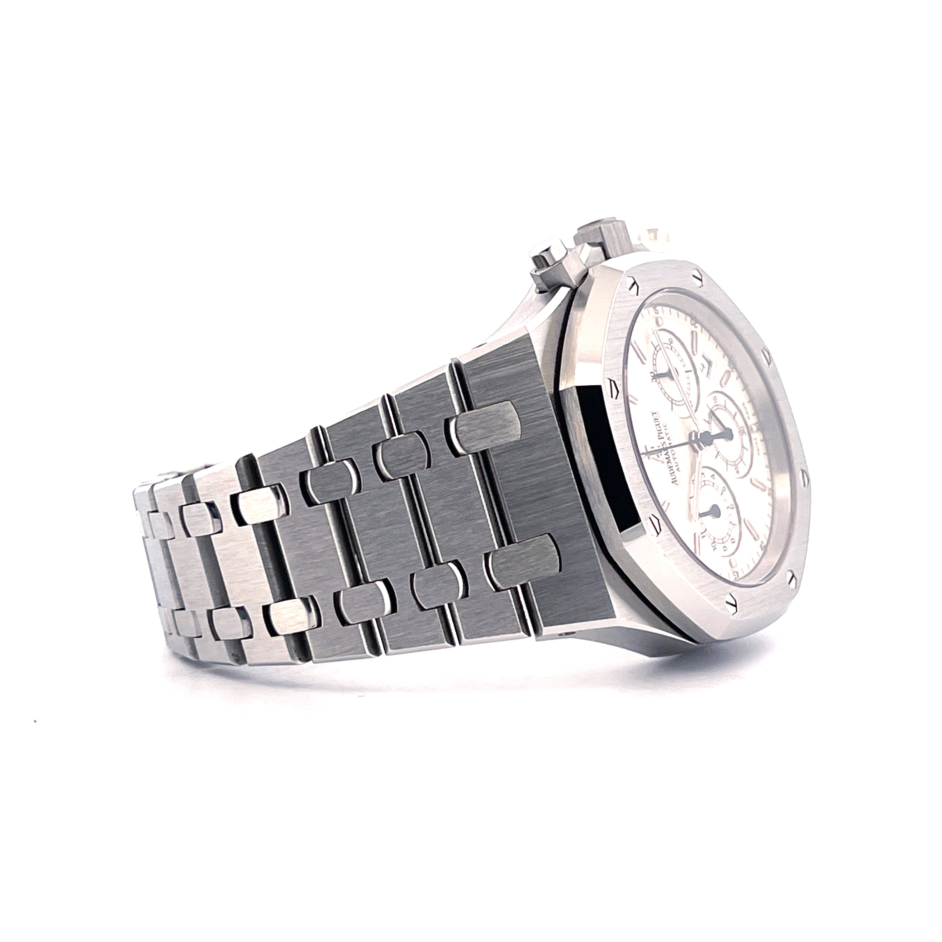Royal Oak Chronograph / Small Tapisserie / White Dial / Large AP Service 2025 / Full-Set / 2001