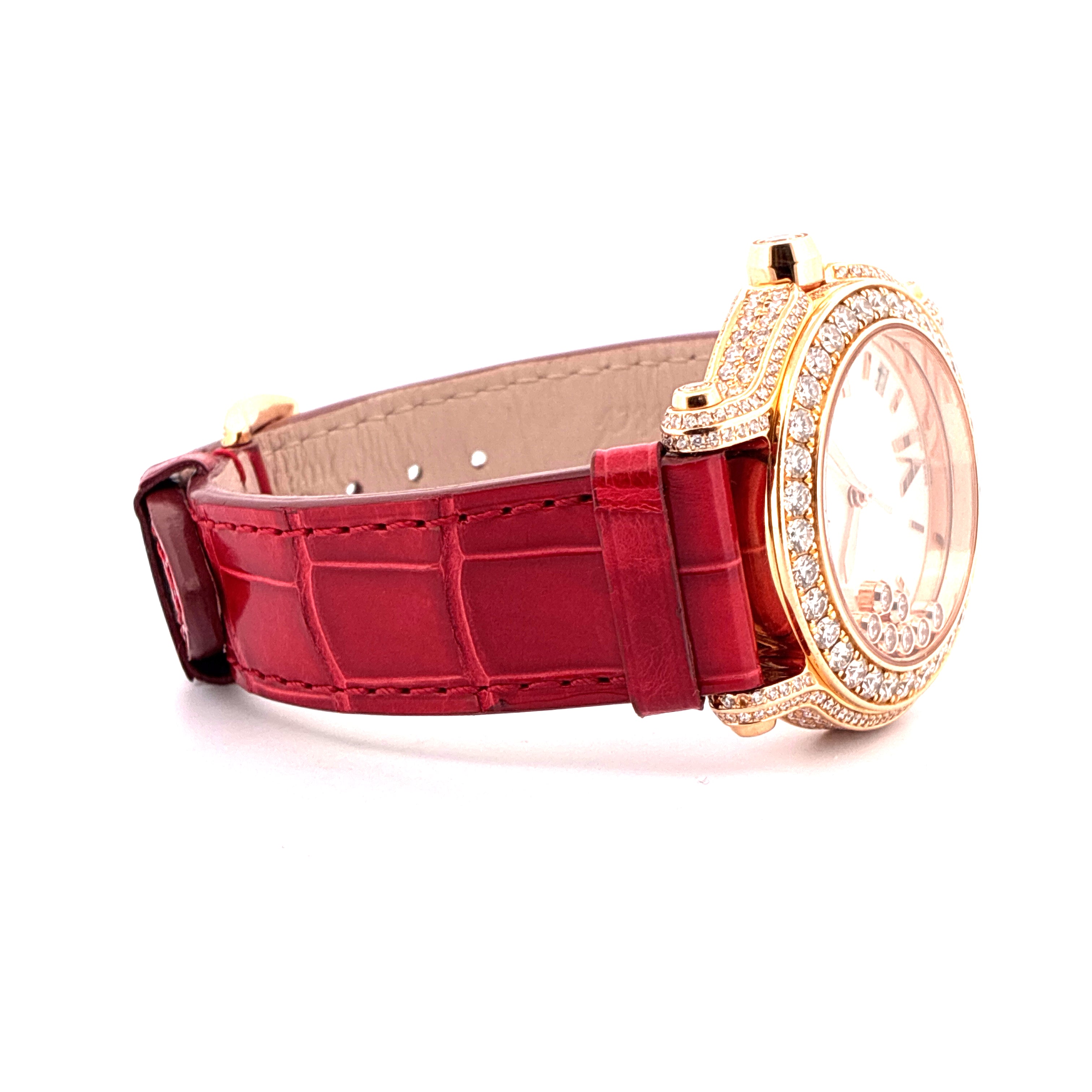 Happy Sport Quarz / MOP Dial / Diamonds / Red Gold / very rare / Box / Certificate of authenticity / Retail price EUR 74.000,00