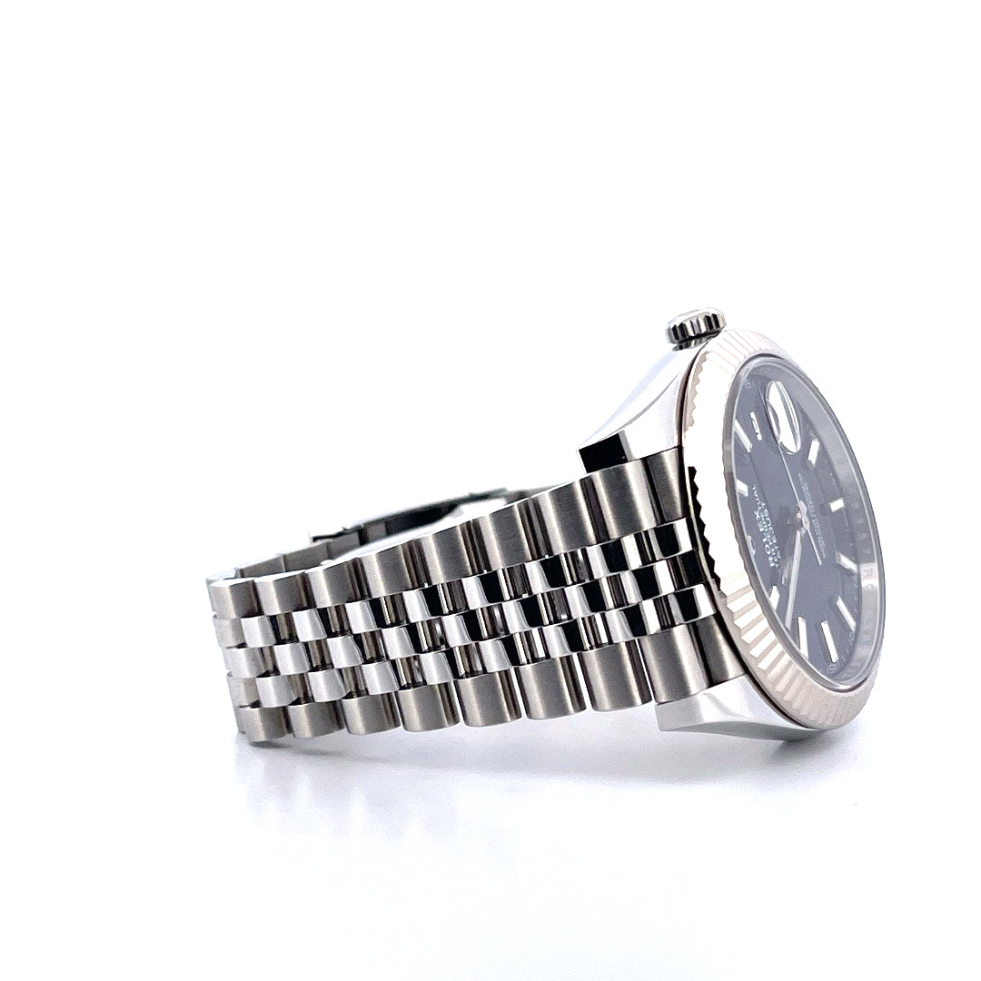 Datejust 41 / Blaues Zifferblatt / Jubilee Band / Weißgold Lünette (2022) - Juwelier Spliedt