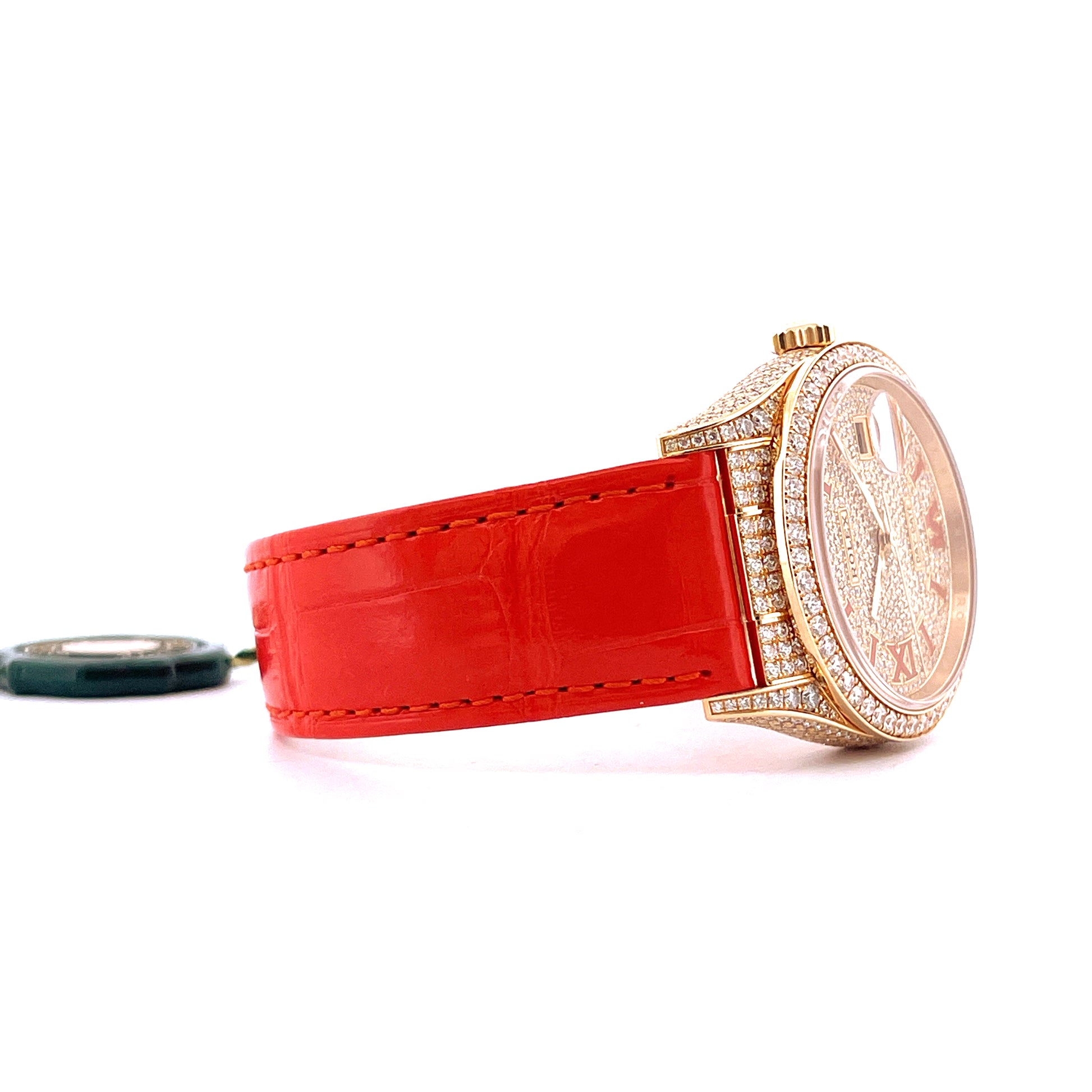 Rolex - Day-Date 36 Iced out (Orange) - Juwelier Spliedt