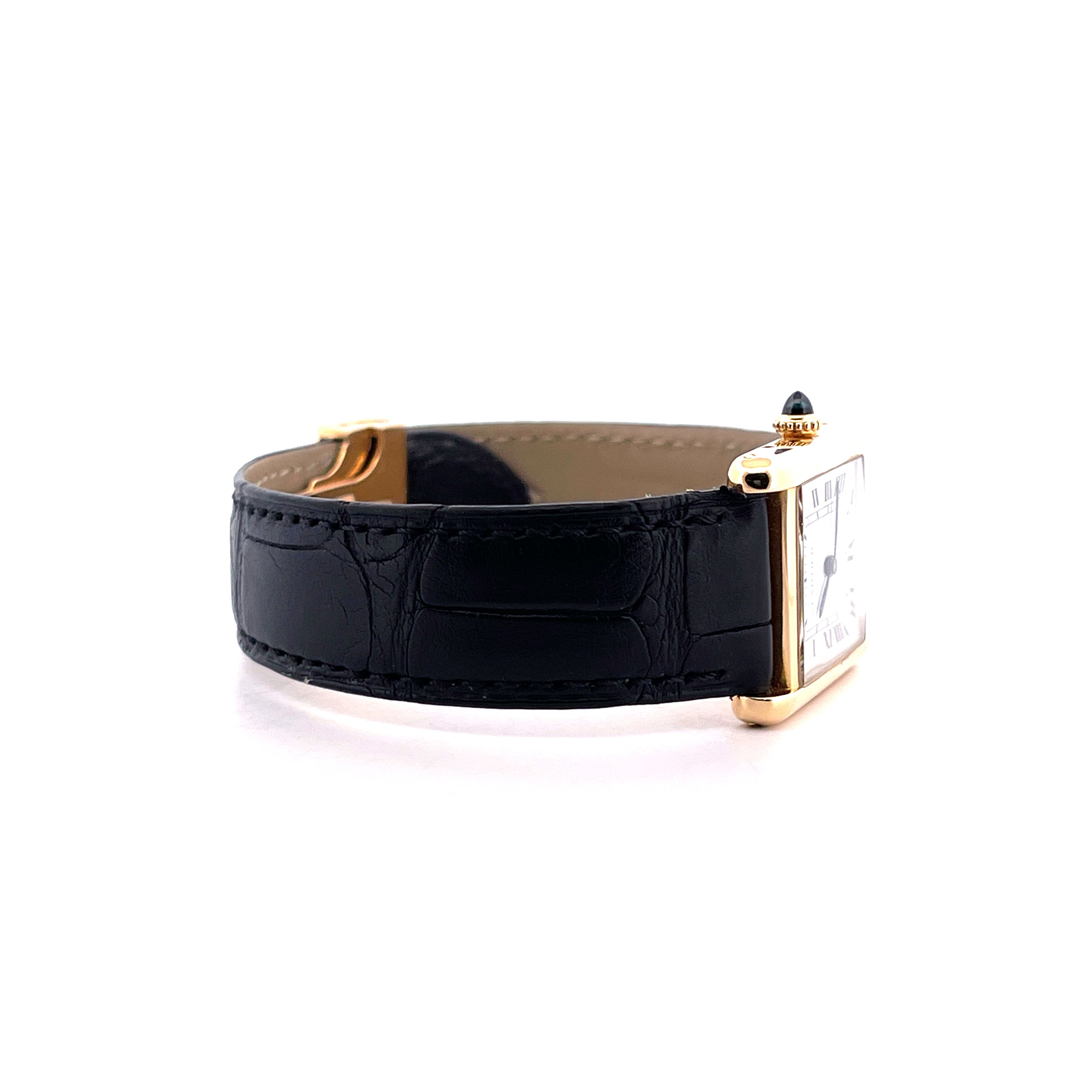 Cartier - Tank Louis "Paris Dial" 18kt Yellowgold / Handwinding / Folding Clasp / very good Condition - [product_sku]