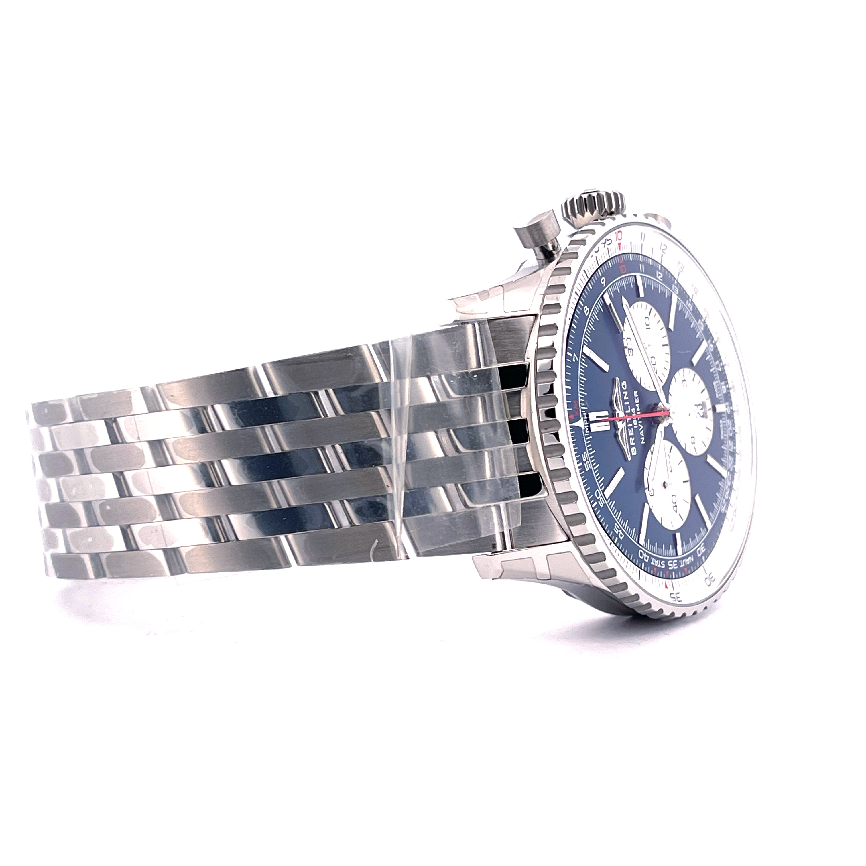 Navitimer B01 Chronograph 46 Blue Dial / Steel Bracelet / unworn / Full Set / 2025