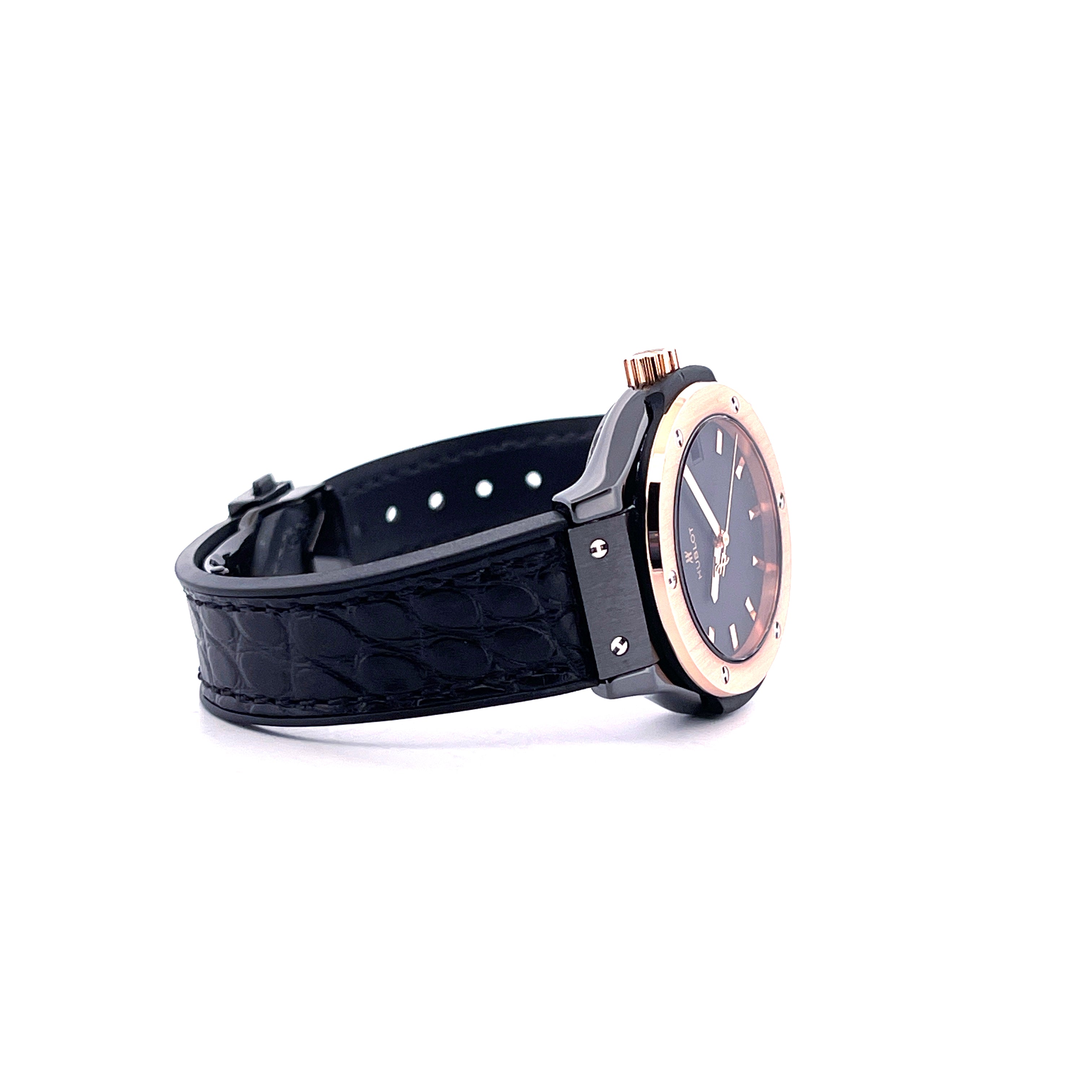 Hublot - Classic Fusion Quartz 33mm Ceramic & Gold / Full Set + Invoice + 2nd Rubber + Travel Case / Germany Hublot Boutique 2022 - [product_sku]