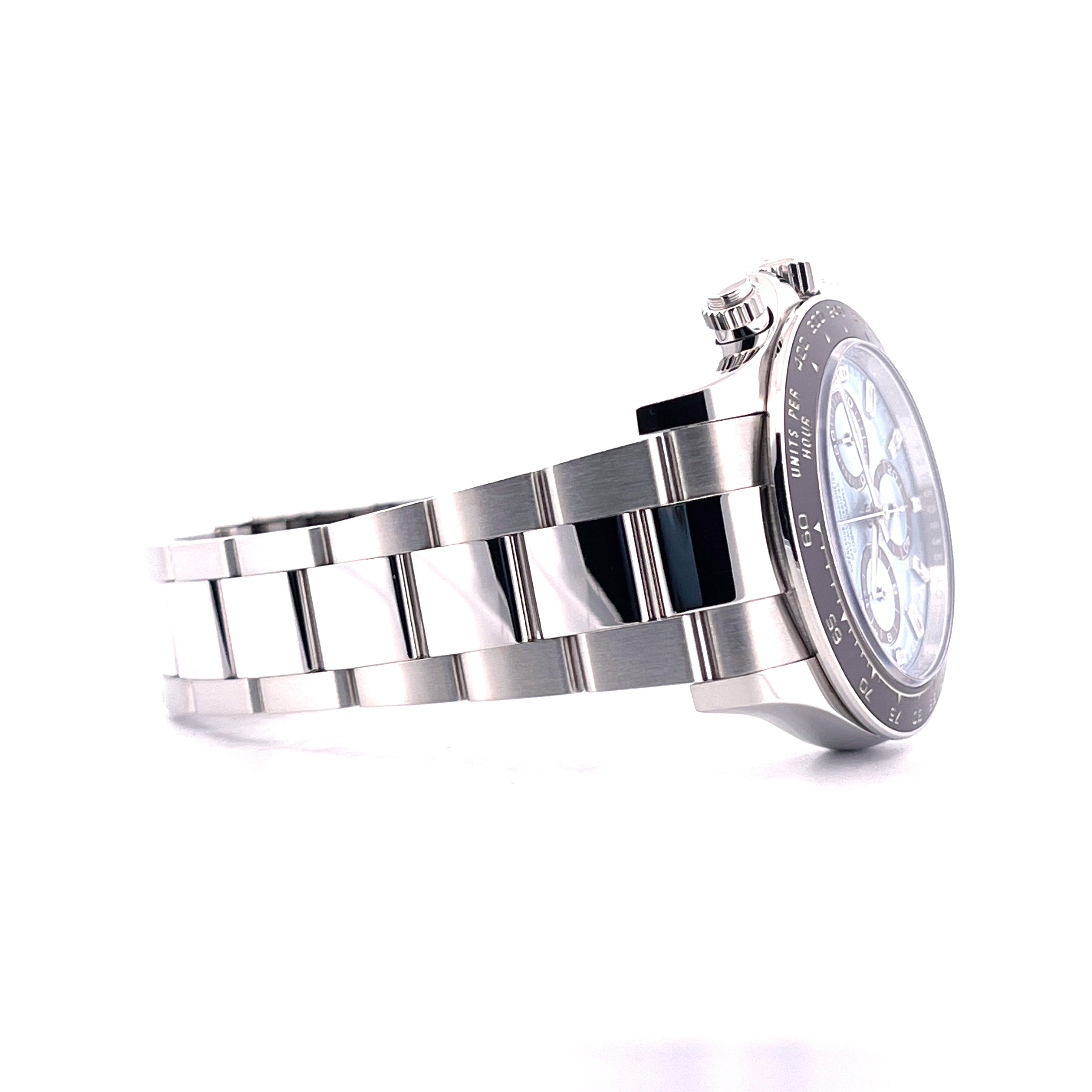 Rolex - Daytona Platinum Baguette Diamonds Ice Blue / perfect Condition / Full Set / 2024 - [product_sku]