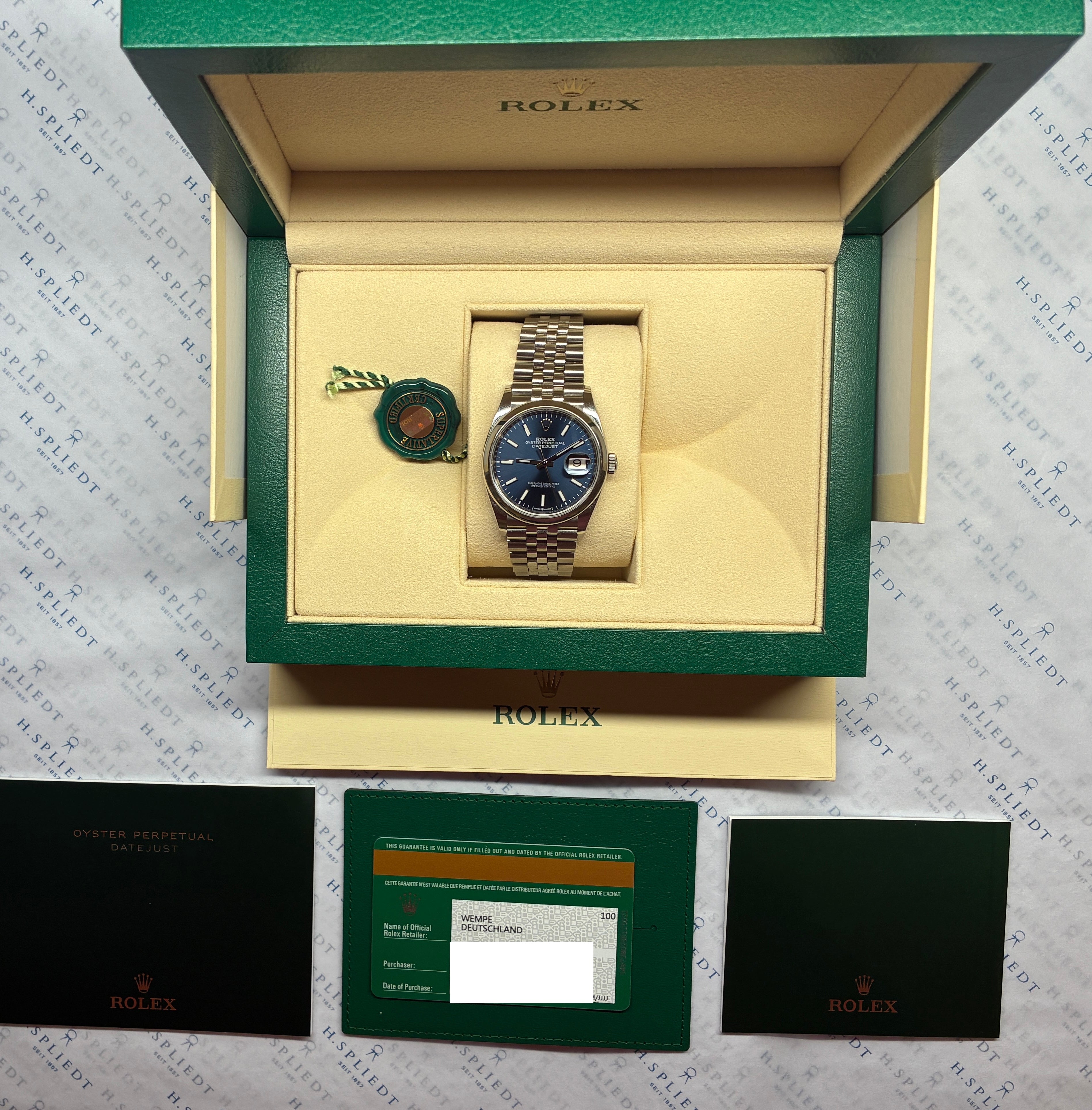 Datejust 36 / Blue Dial / Jubilee / Full-Set / 2019