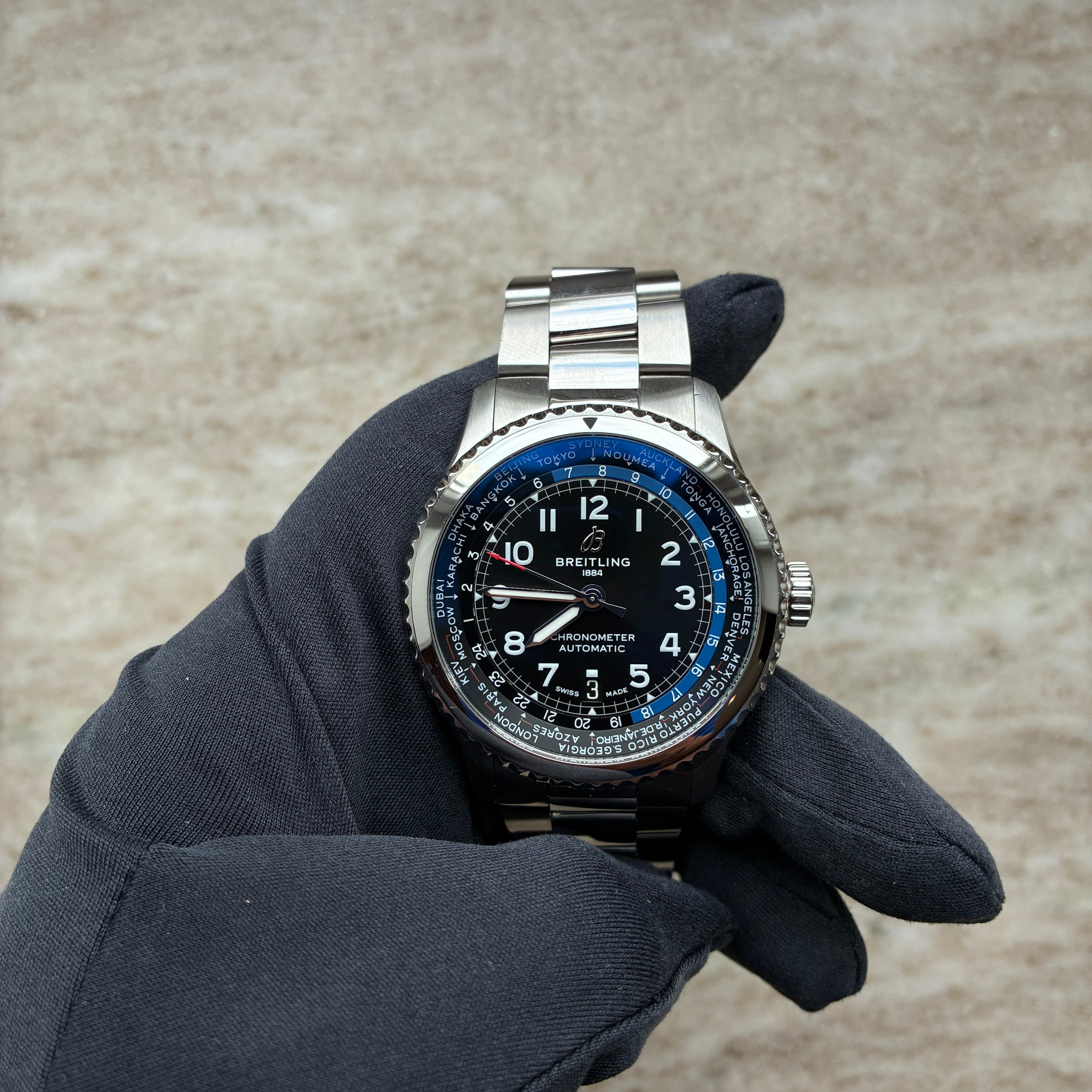 Aviator 8 B35 / Automatic Unitime 43 / Like Unworn / Black Dial / Full-Set / 2025
