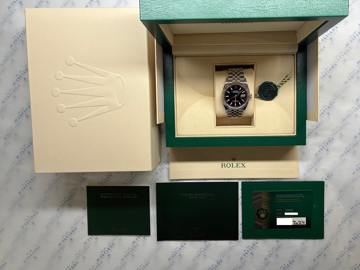 Datejust / Jubilee / Black Dial / Full-Set / 2024