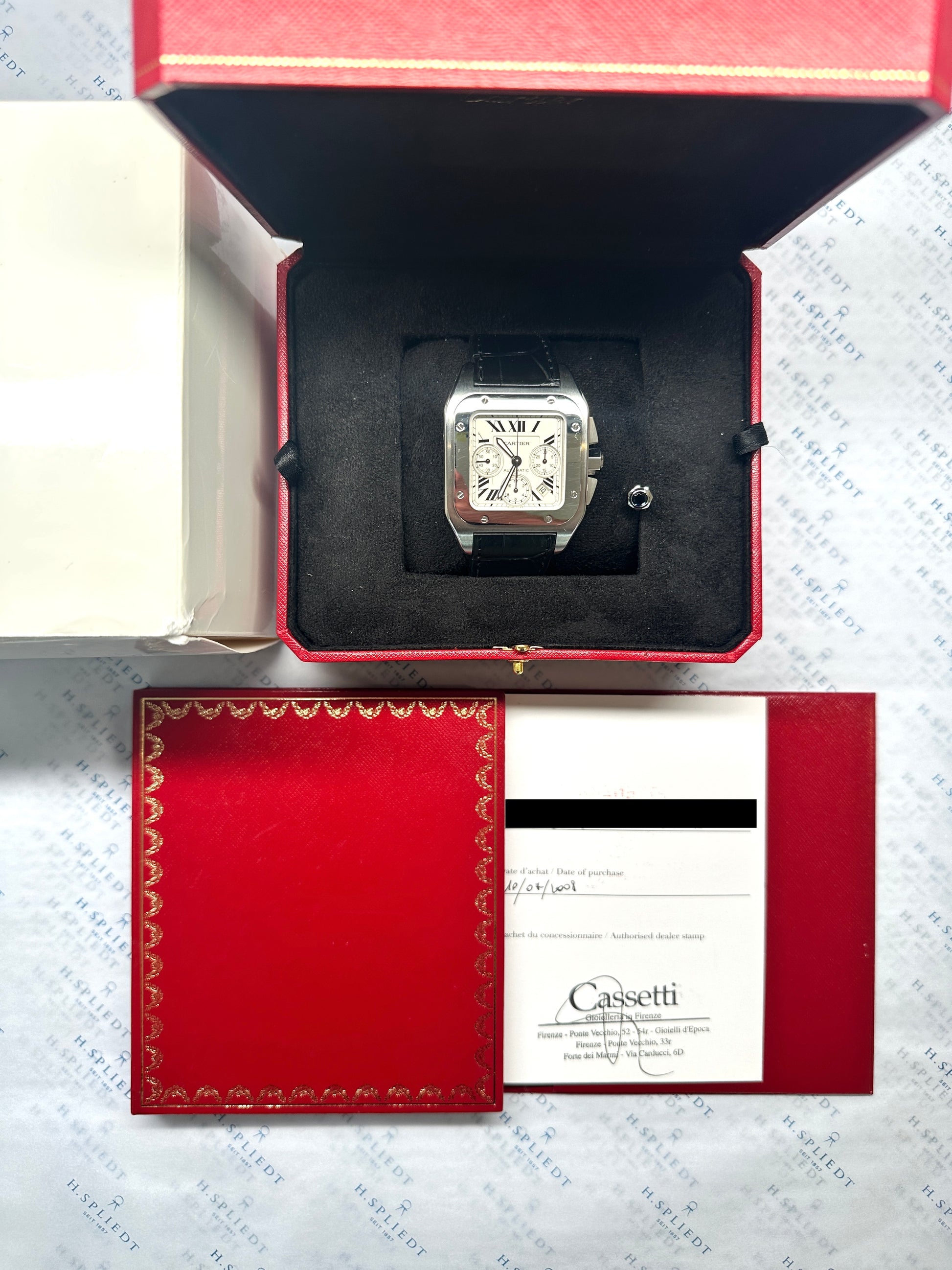 Cartier - Cartier Santos 100 Xl Chronograph (Full Set) -2008- - [product_sku]